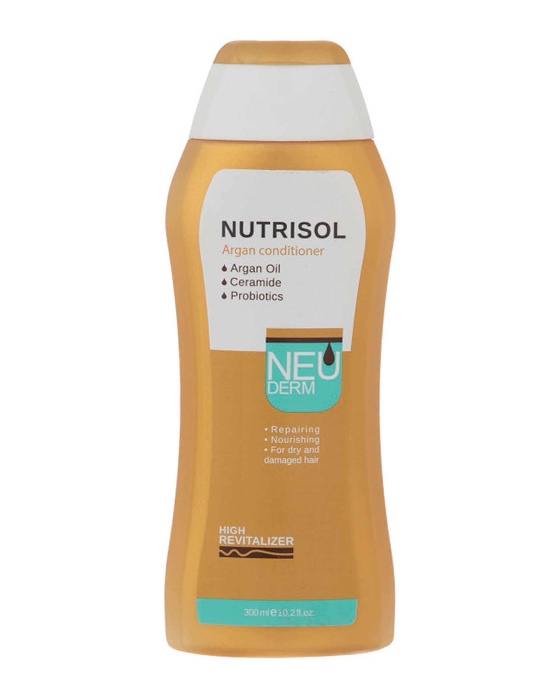 شامپو ضد ریزش مو به همراه نرم کننده مو نئودرم Neuderm مدل Nutrisol argan حجم 300ml بسته 2 عددی