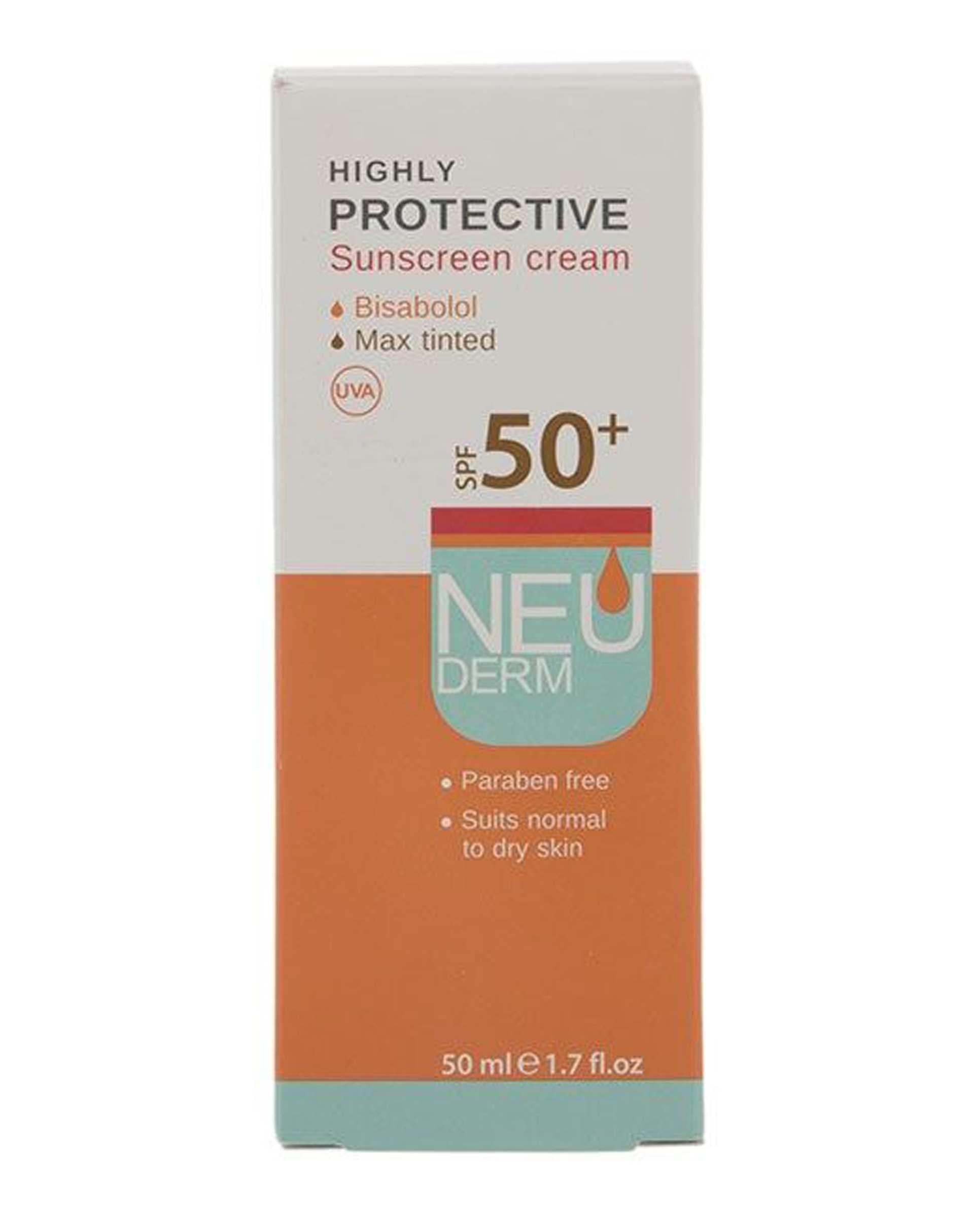 کرم ضد آفتاب رنگی SPF50 نئودرم Neuderm مدل Highly Protective حجم 50ml