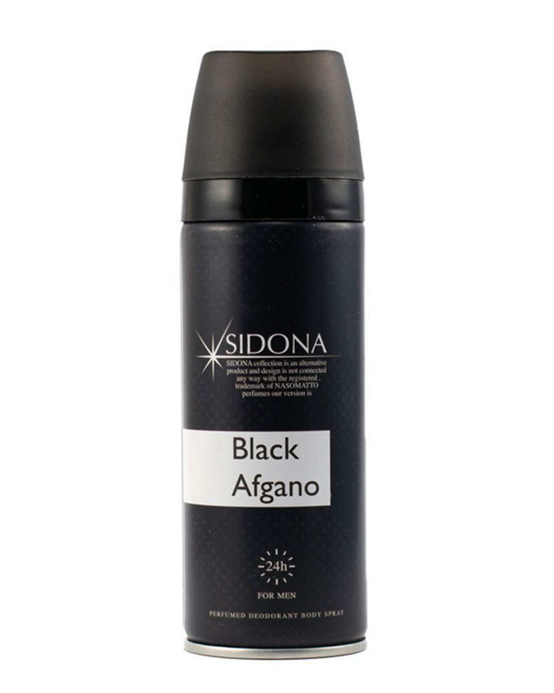 اسپری بدن مردانه سیدونا Sidona مدل Black Afgano حجم 200ml