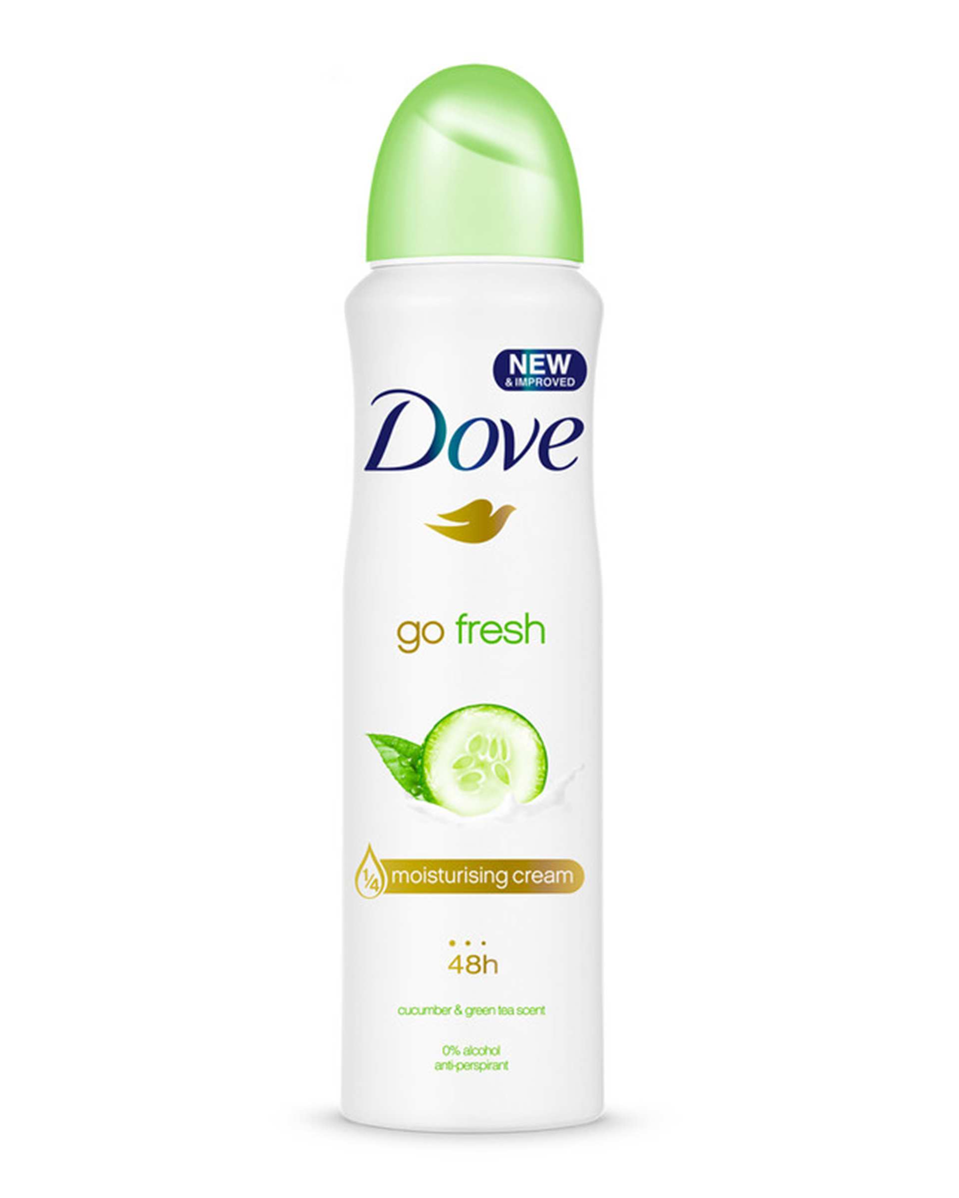 اسپری ضد تعریق زنانه داو Dove مدل Go Fresh رایحه چای سبز و خیار