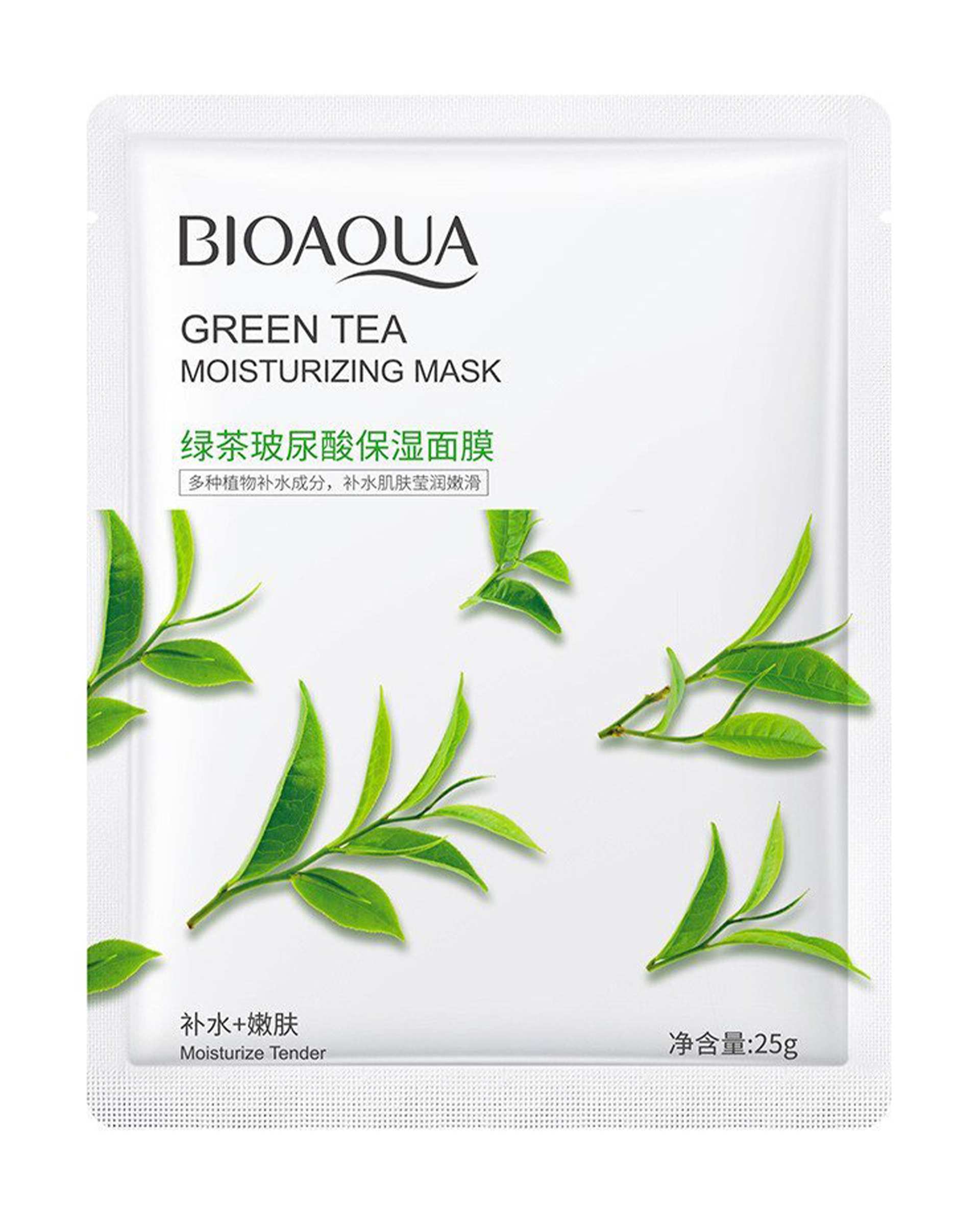 ماسک ورقه ای صورت بیوآکوا Bioaqua حاوی عصاره چای سبز 25 گرم