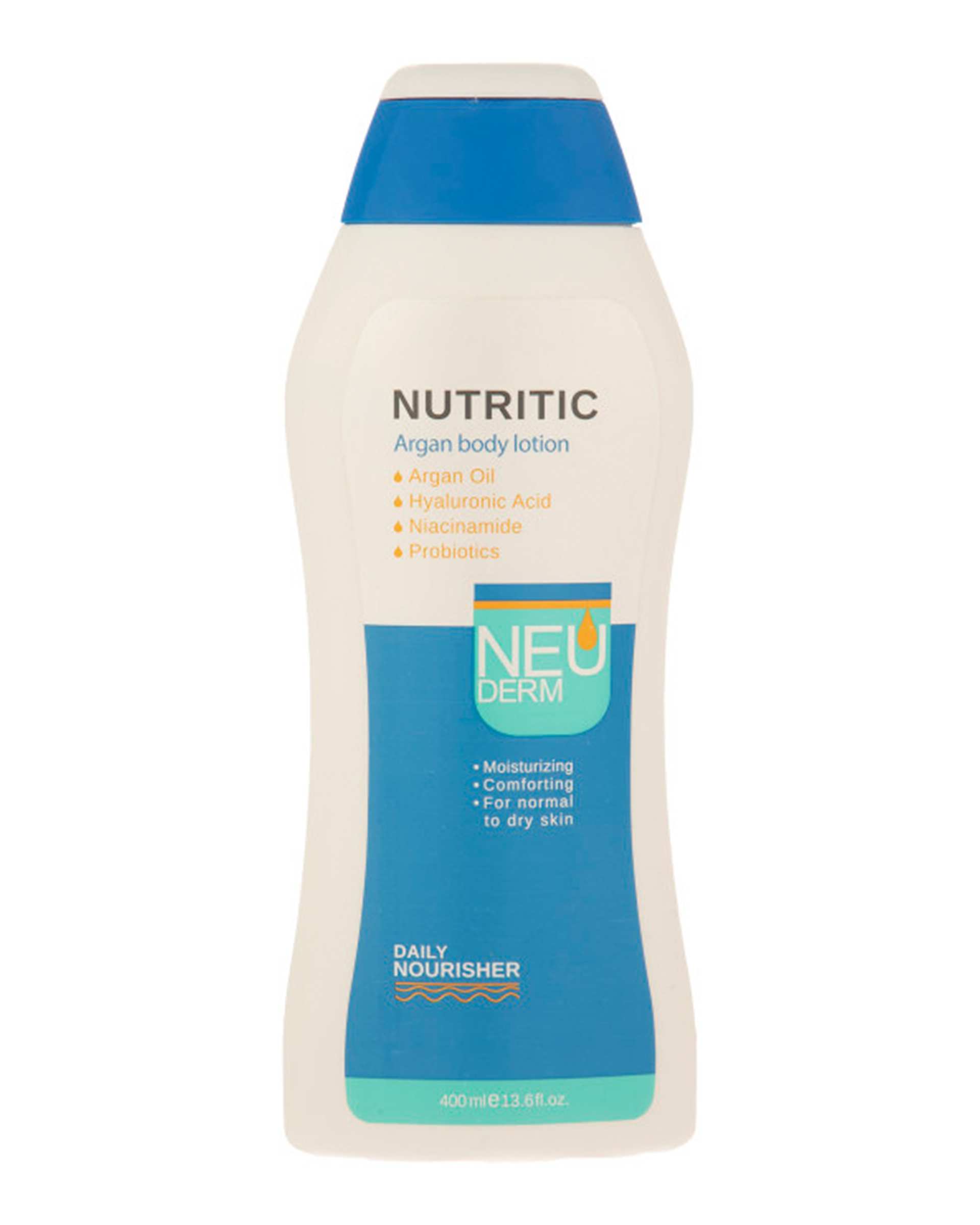 لوسیون بدن نئودرم Neuderm مدل Nutritic مناسب پوست های نرمال تا خشک 400ml