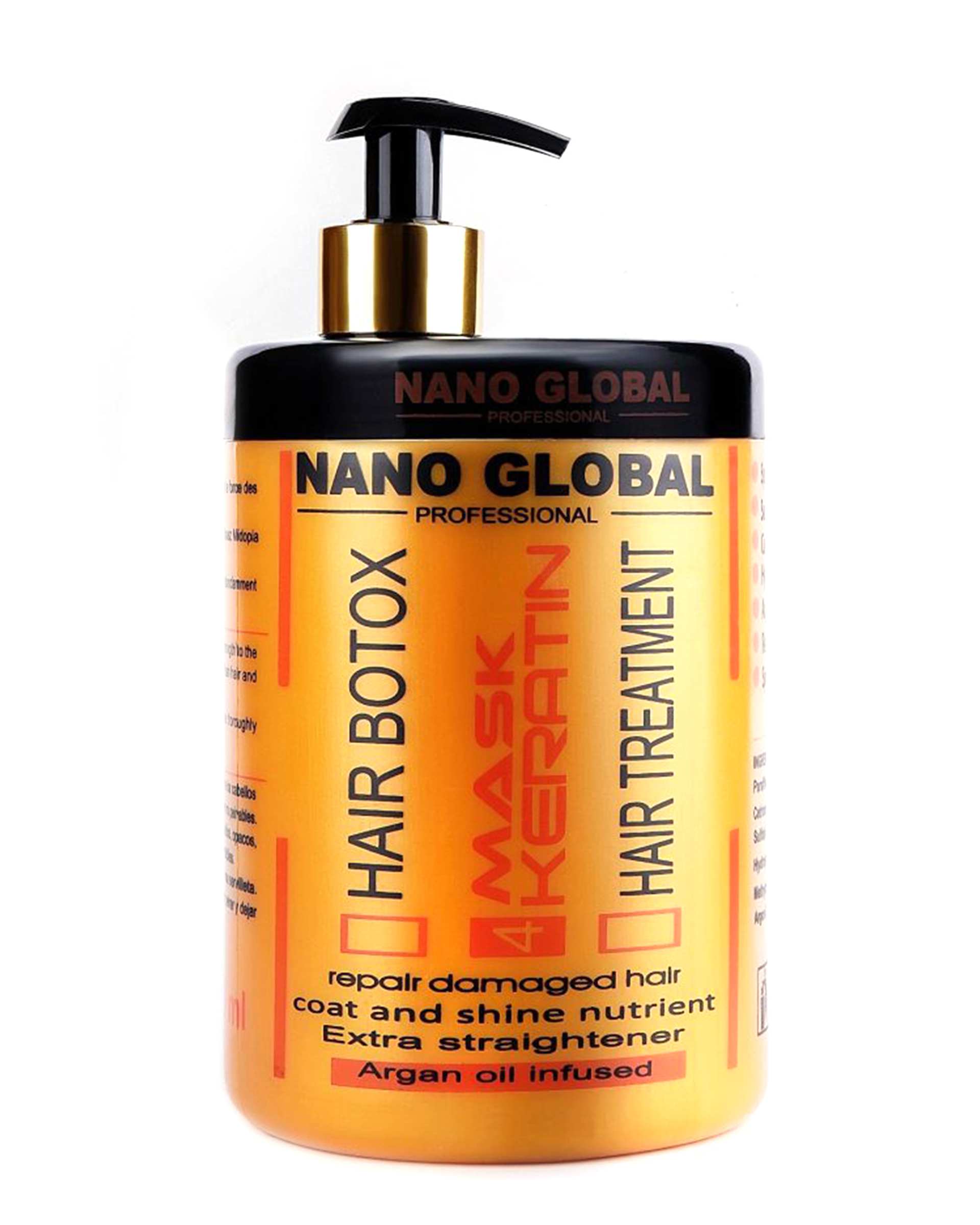 ماسک مو نانو گلوبال Nano Global مدل کراتین حجم 1000ml 