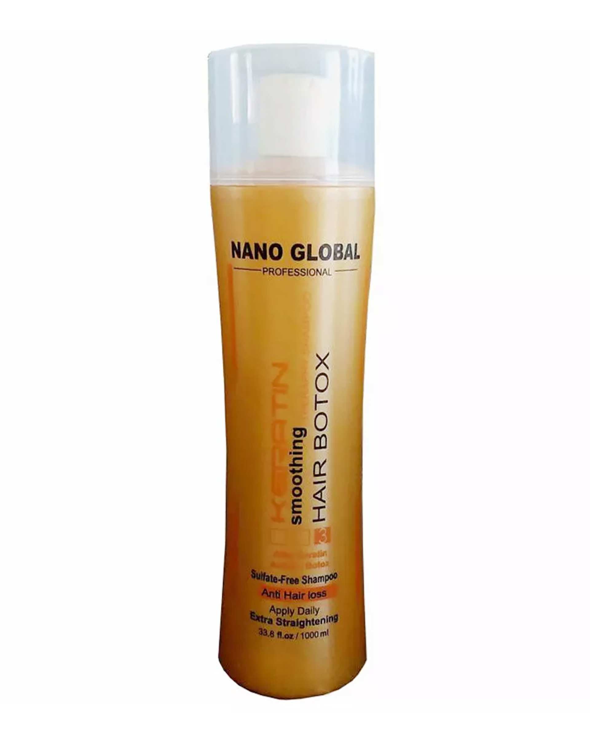 شامپو کراتینه بدون سولفات ضد ریزش مو نانو گلوبال Nano Global حاوی روغن آرگان 1000ml