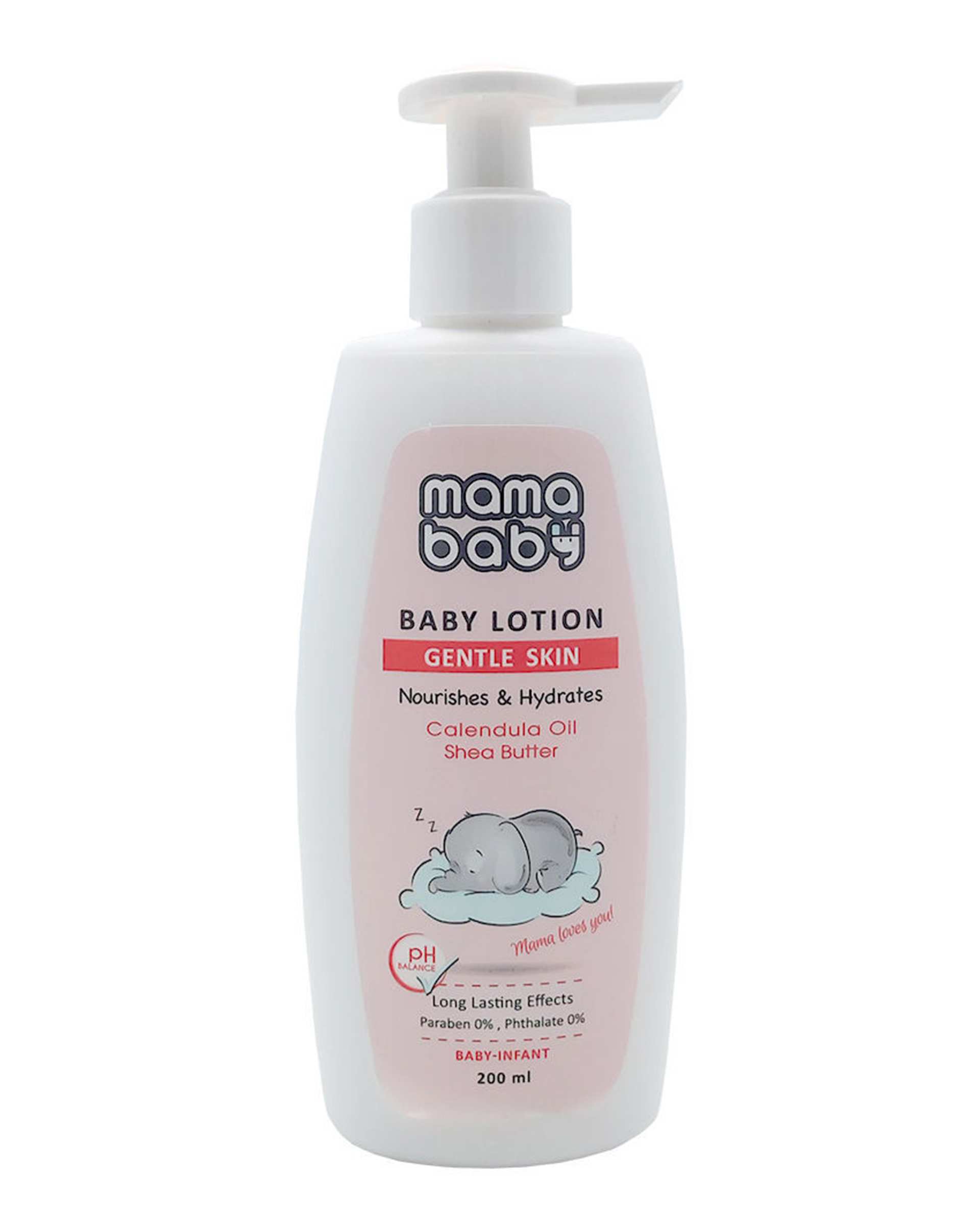 لوسیون بدن کودک ماما بیبی Mama Baby حاوی عصاره شی باتر و کالاندولا 200ml