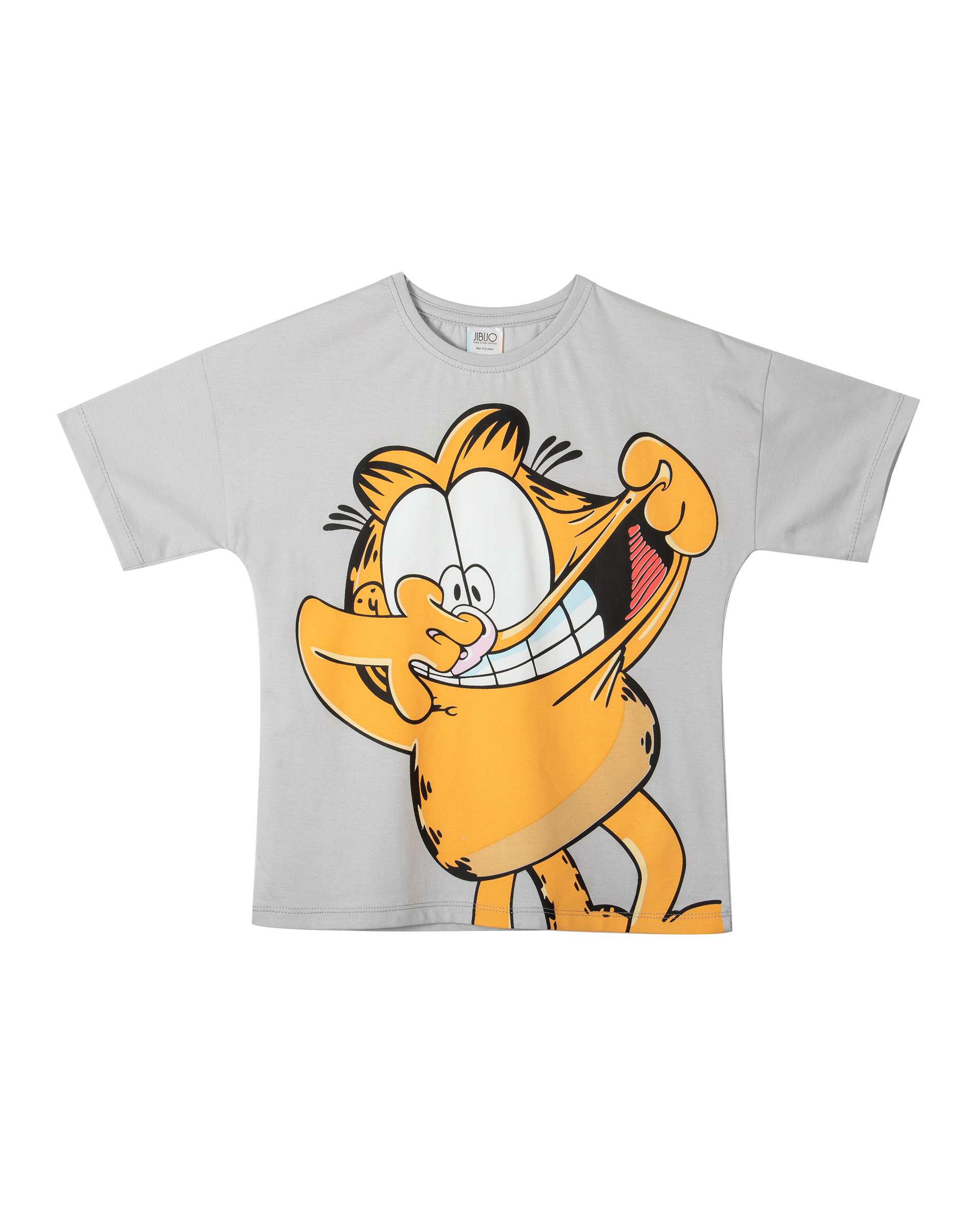 تی شرت بچگانه نخی یقه گرد جی بی جو Jibijo طرح Garfield کد 3071