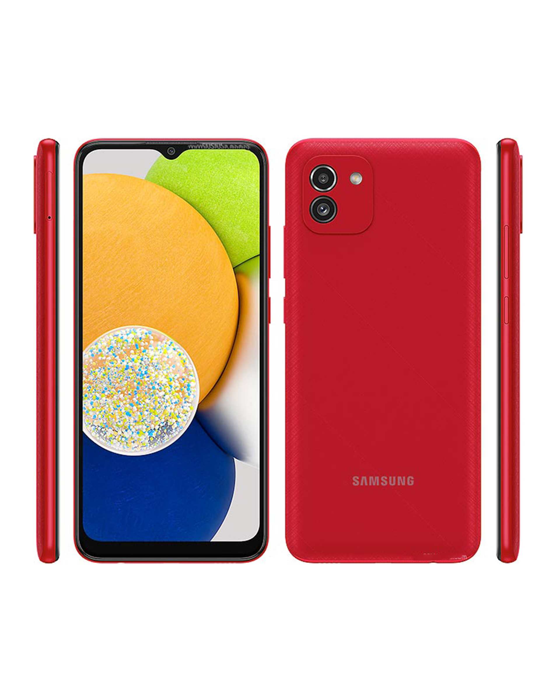 گوشی موبایل سامسونگ مدل Galaxy A03  دو سیم‌ کارت ظرفیت 32 گیگابایت و رم 3 گیگابایت قرمز