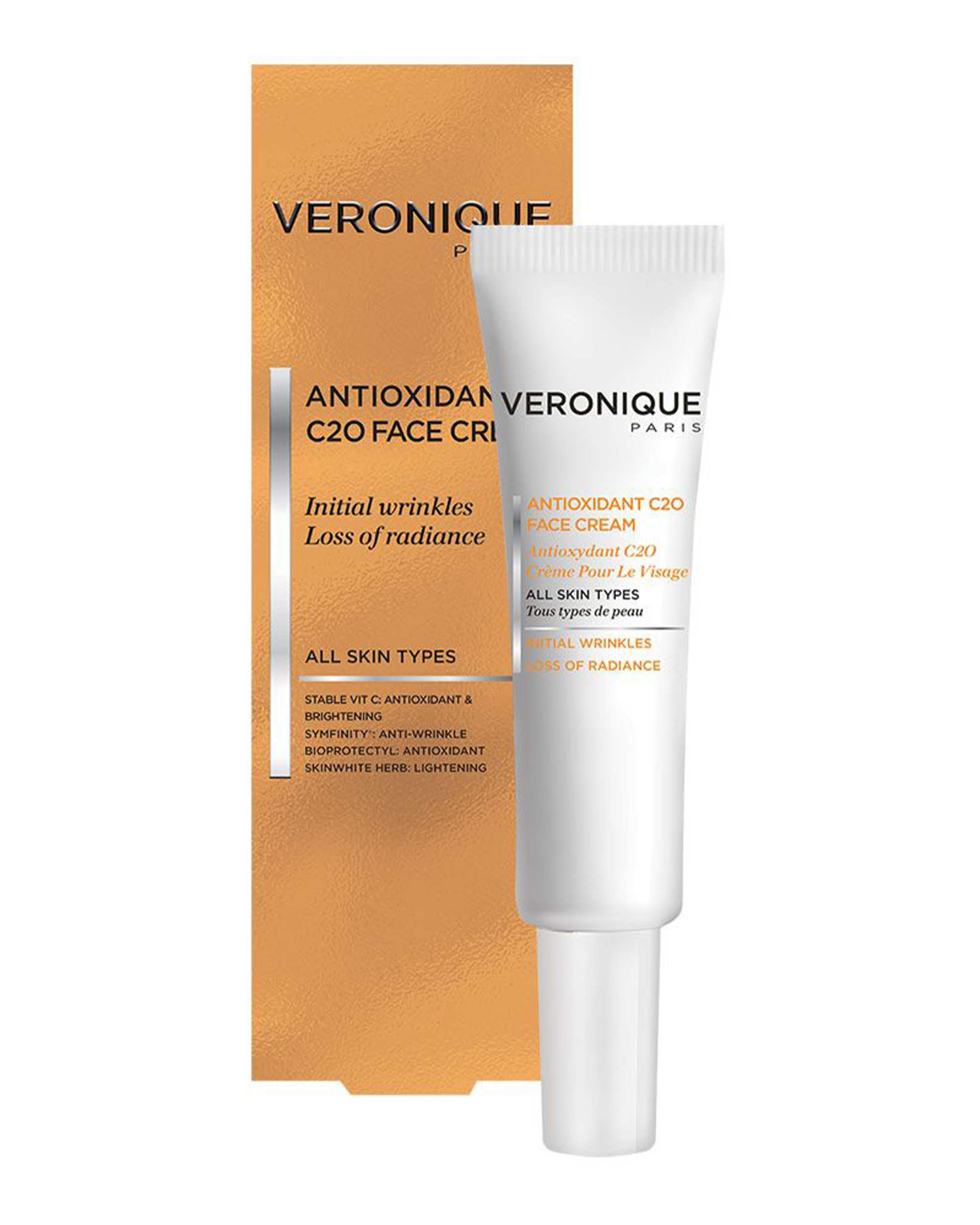 کرم ویتامین سی آنتی اکسیدان صورت ورونیک Veronique مدل Antioxidant C2O حجم 40ml