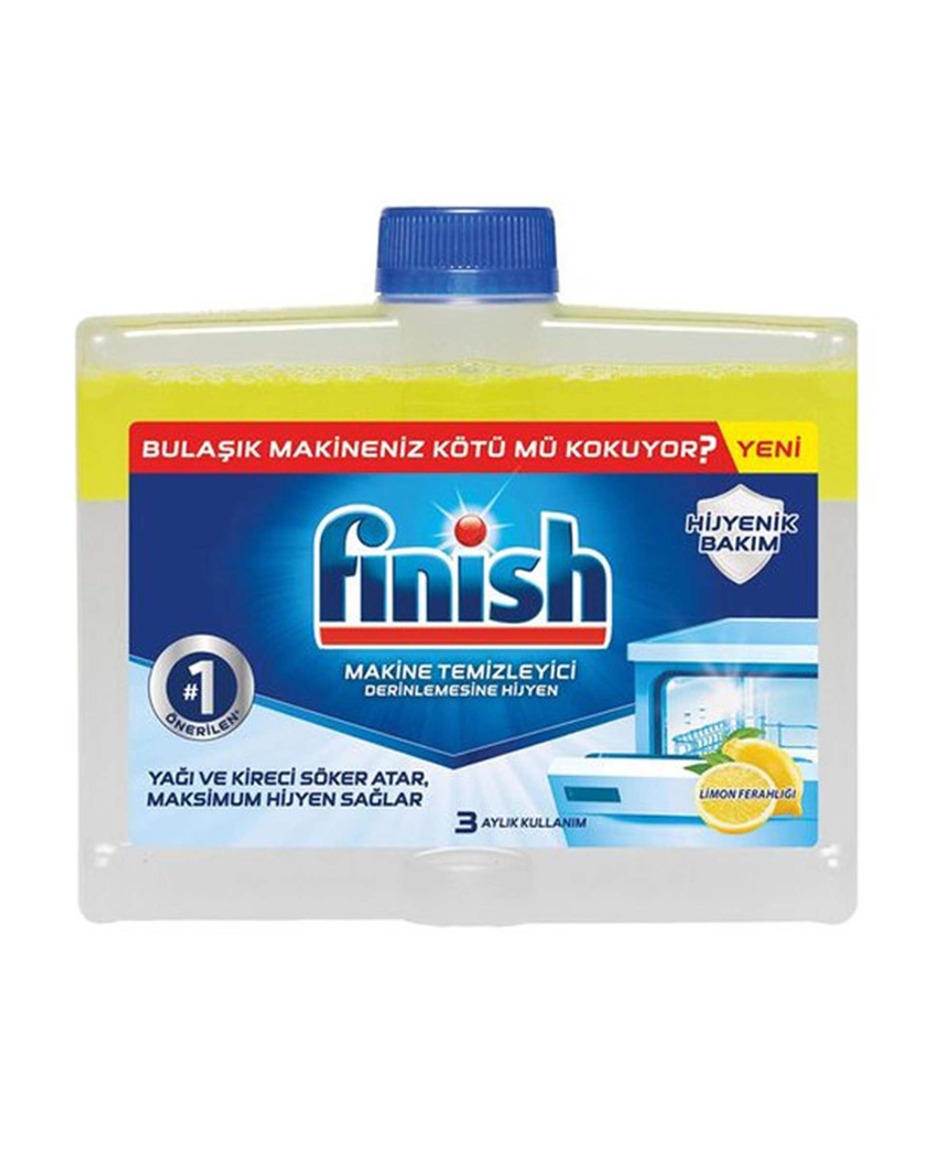 مایع جرم گیر ماشین ظرفشویی فینیش Finish رایحه لیمو 250ml 