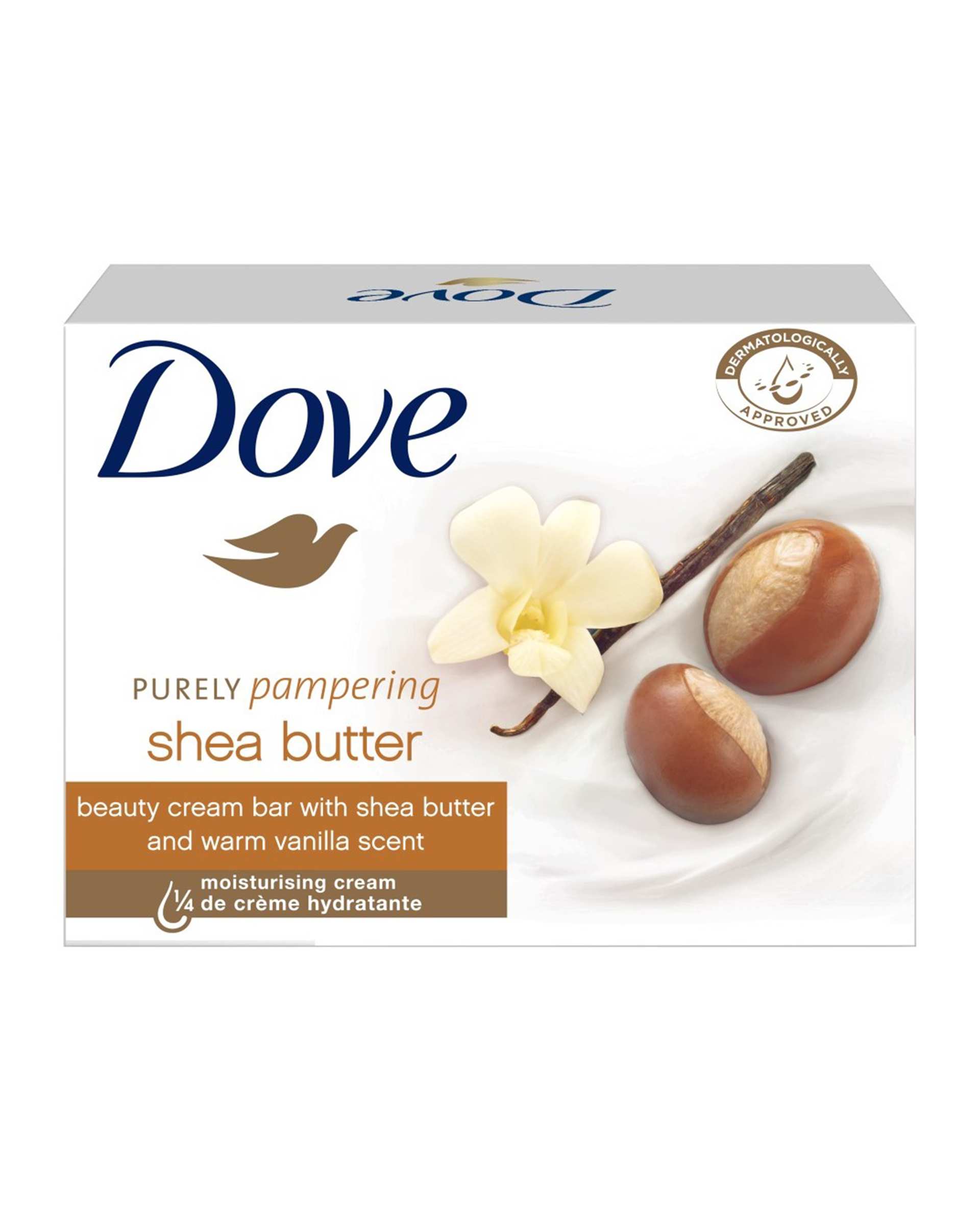 صابون بدن داو Dove مدل Shea Butter حاوی شی باتر و وانیل 100 گرم