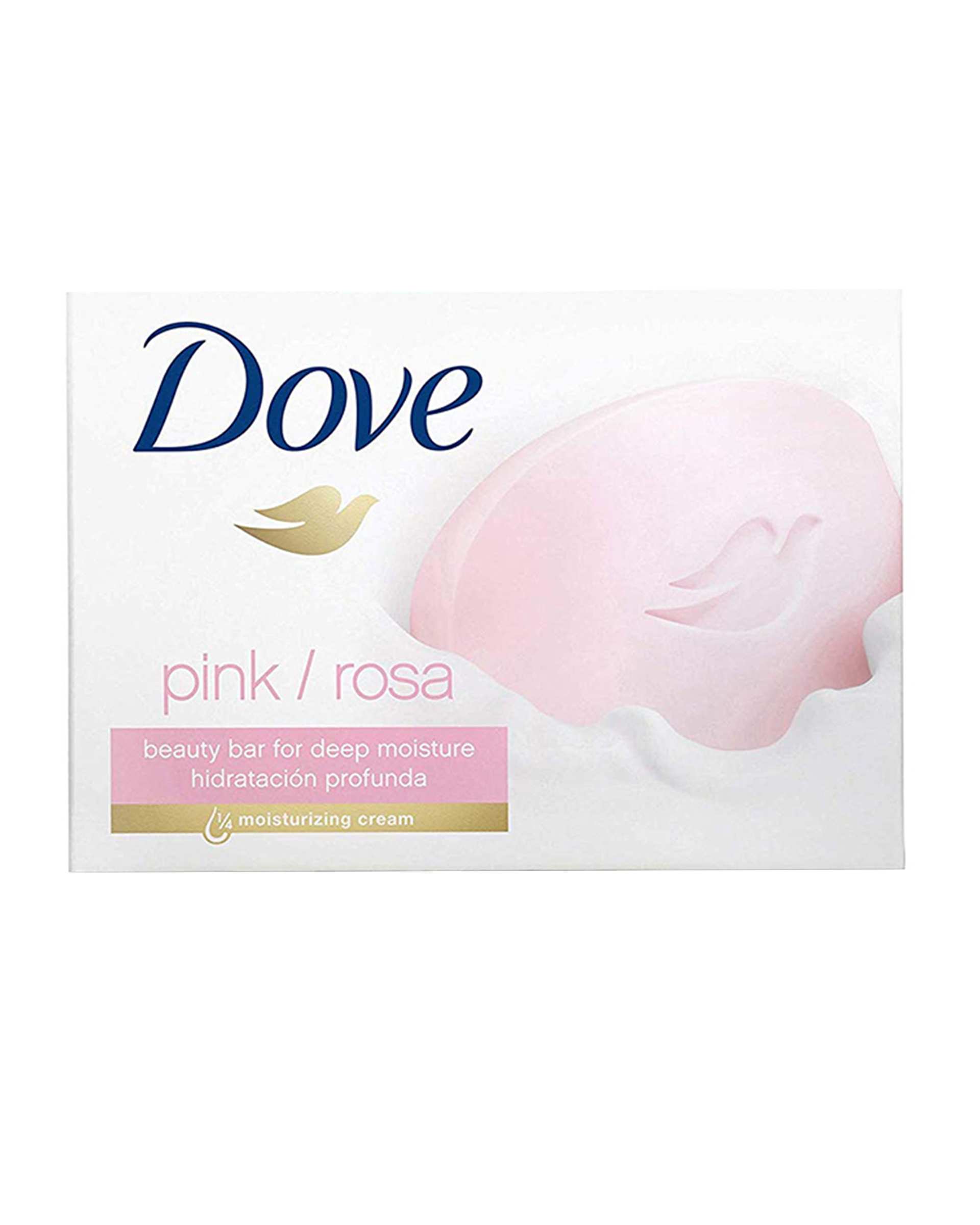 صابون بدن داو Dove مدل pink رایحه گل رز صورتی 100 گرم