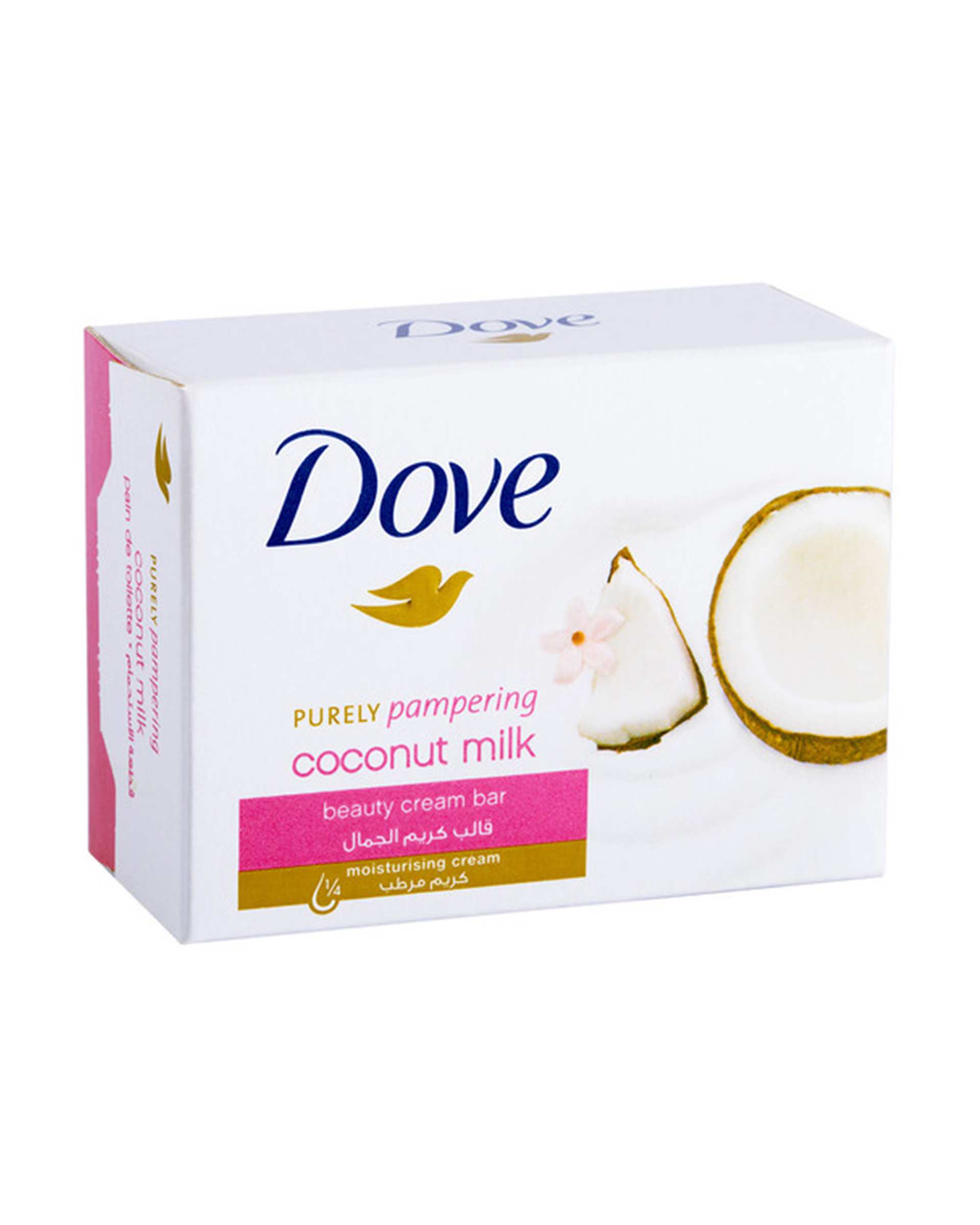 صابون بدن داو Dove مدل Coconut Milk حاوی عصاره شیر نارگیل ۱۰۰ گرم