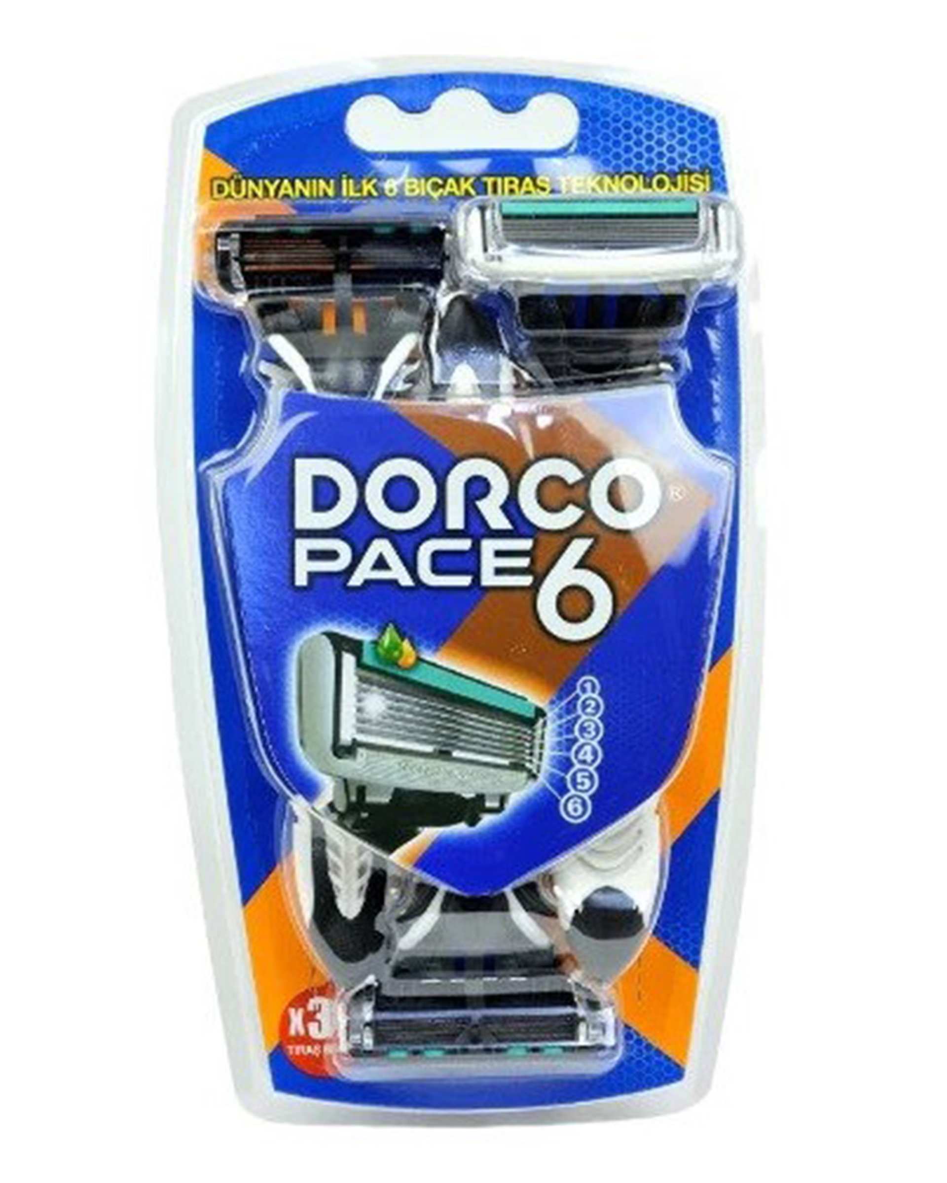 خودتراش مردانه 6 لبه دورکو Dorco مدل Pace بسته 3 عددی