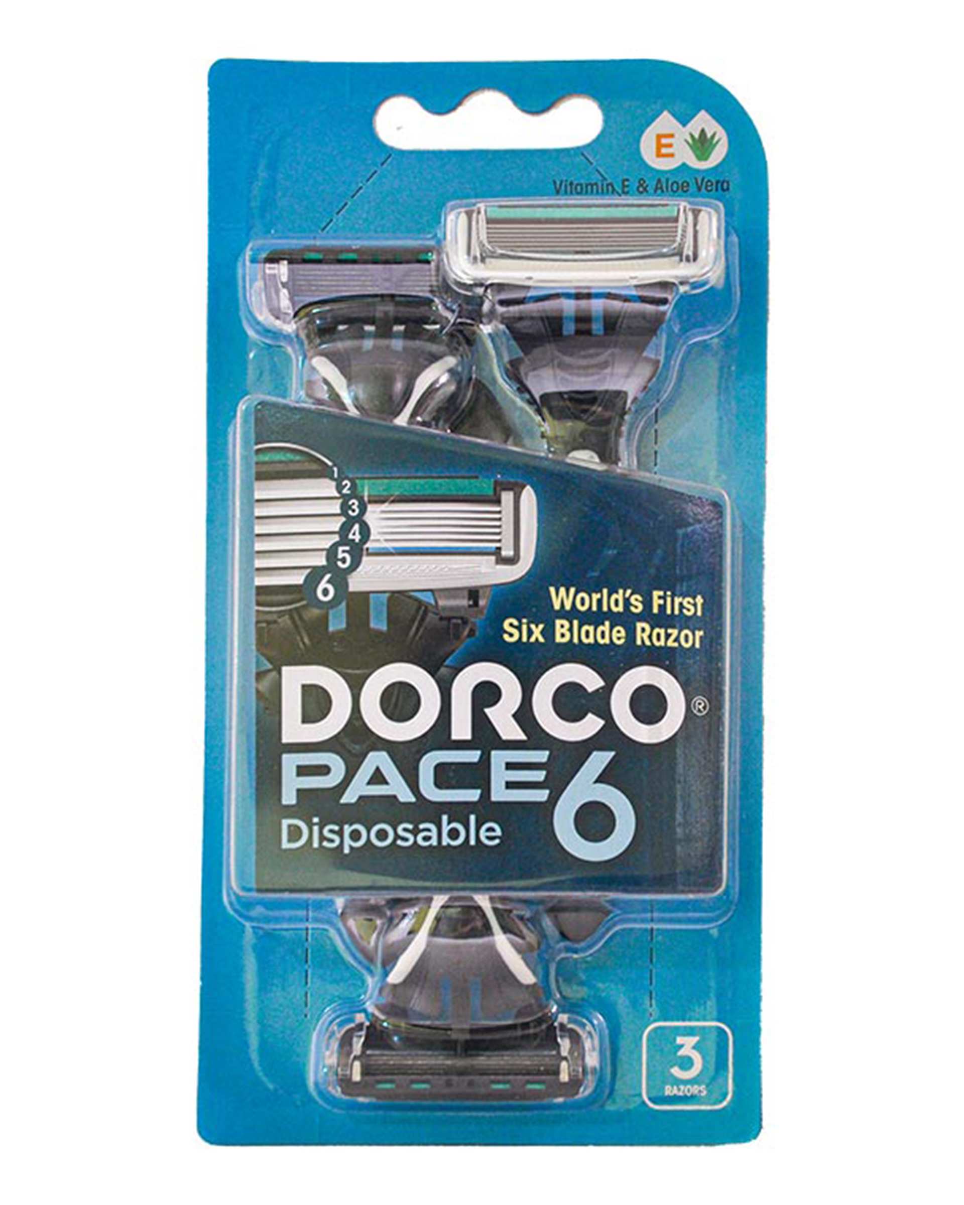 خودتراش مردانه 6 لبه دورکو Dorco مدل Pace Disposal بسته 3 عددی