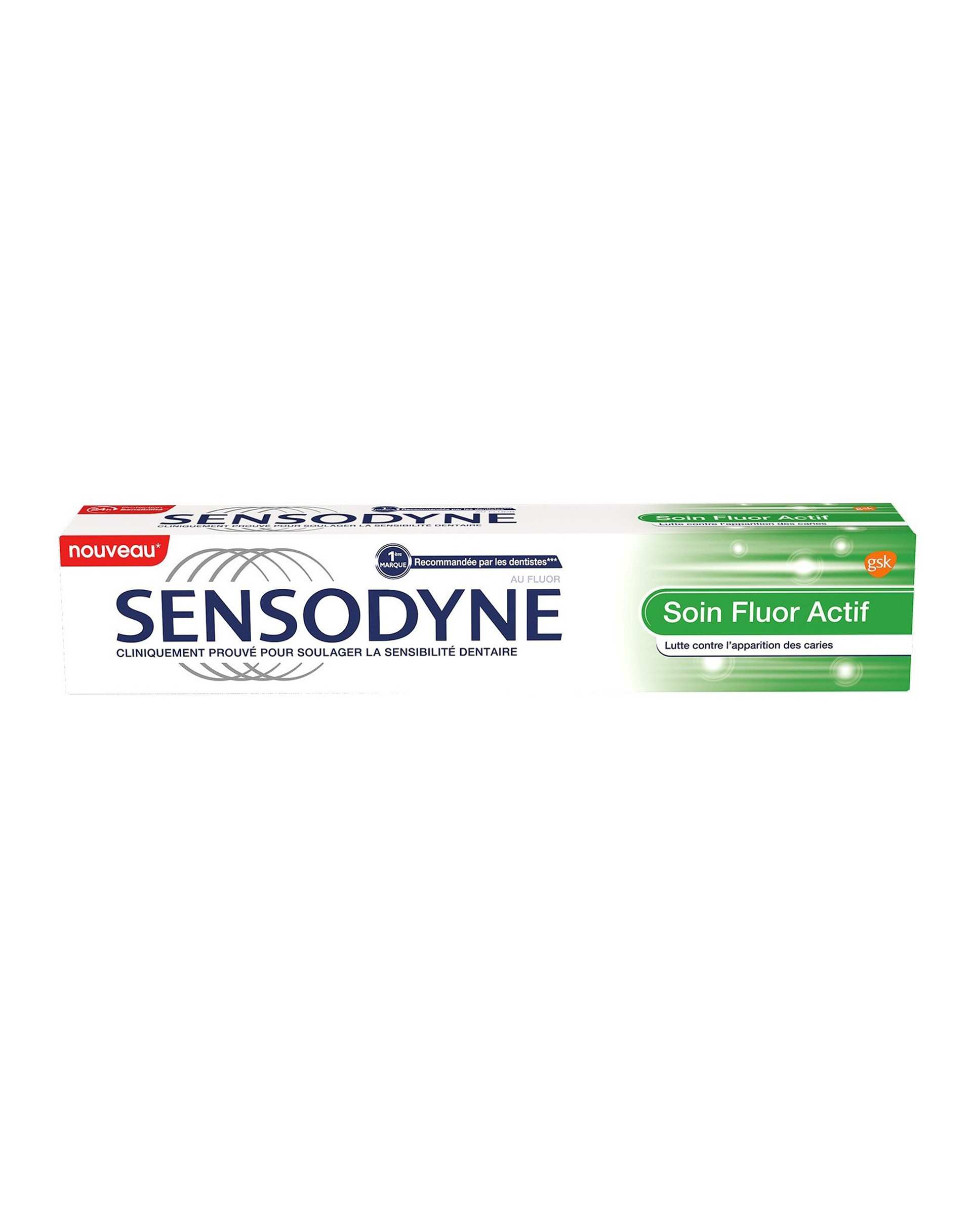 خمیر دندان فلوراید سنسوداین Sensodyne مدل Fluor Actif وزن 75 گرم