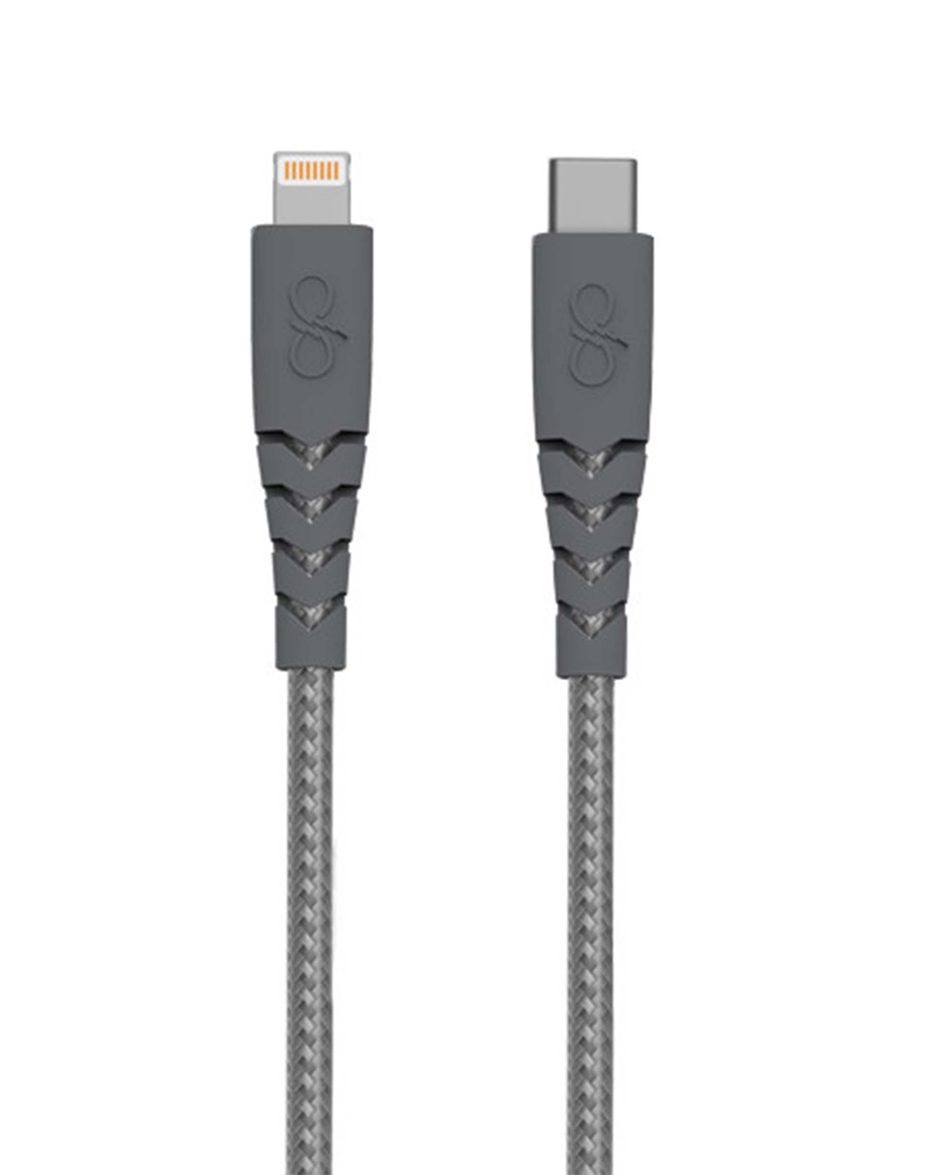 کابل تبدیل USB-C به لایتنینگ خاکستری فورس Force مدل FPCBLMFIC1.2MG Ultra-reinforced Cable طول 1.2 متر