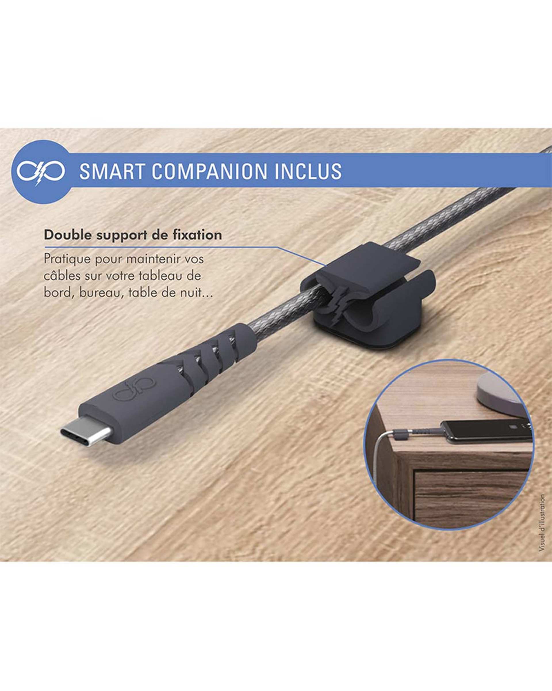 شارژر دیواری مشکی خاکستری فورس Force مدل FPCSAC1.2MG با کابل USB-A به USB-C