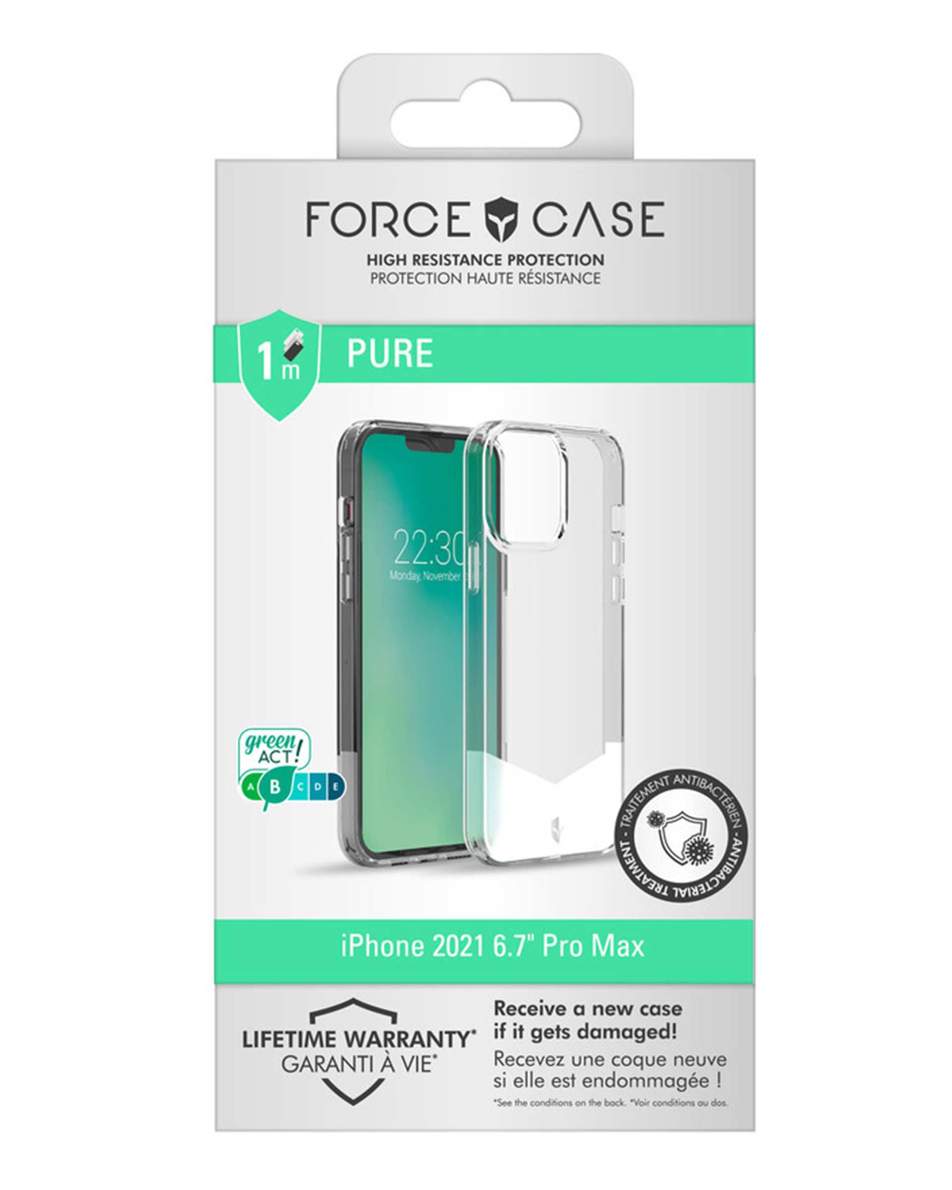 کاور فورس Force مدل FCPUREIP1367T Pure مناسب برای گوشی موبایل اپل iPhone 13 Pro Max