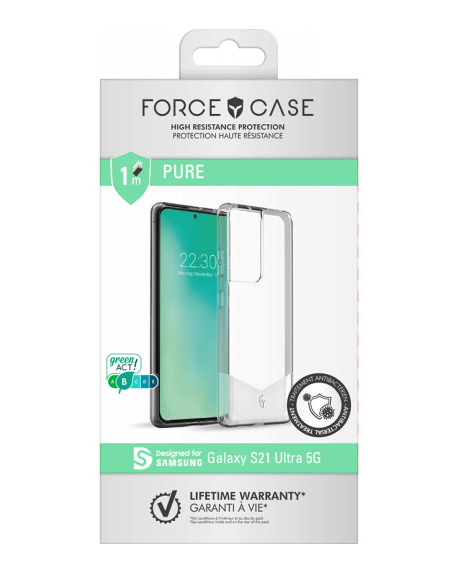 کاور فورس Force مدل FCPUREGS21UT Pure مناسب برای گوشی موبایل  سامسونگ G S21 Ultra 5G