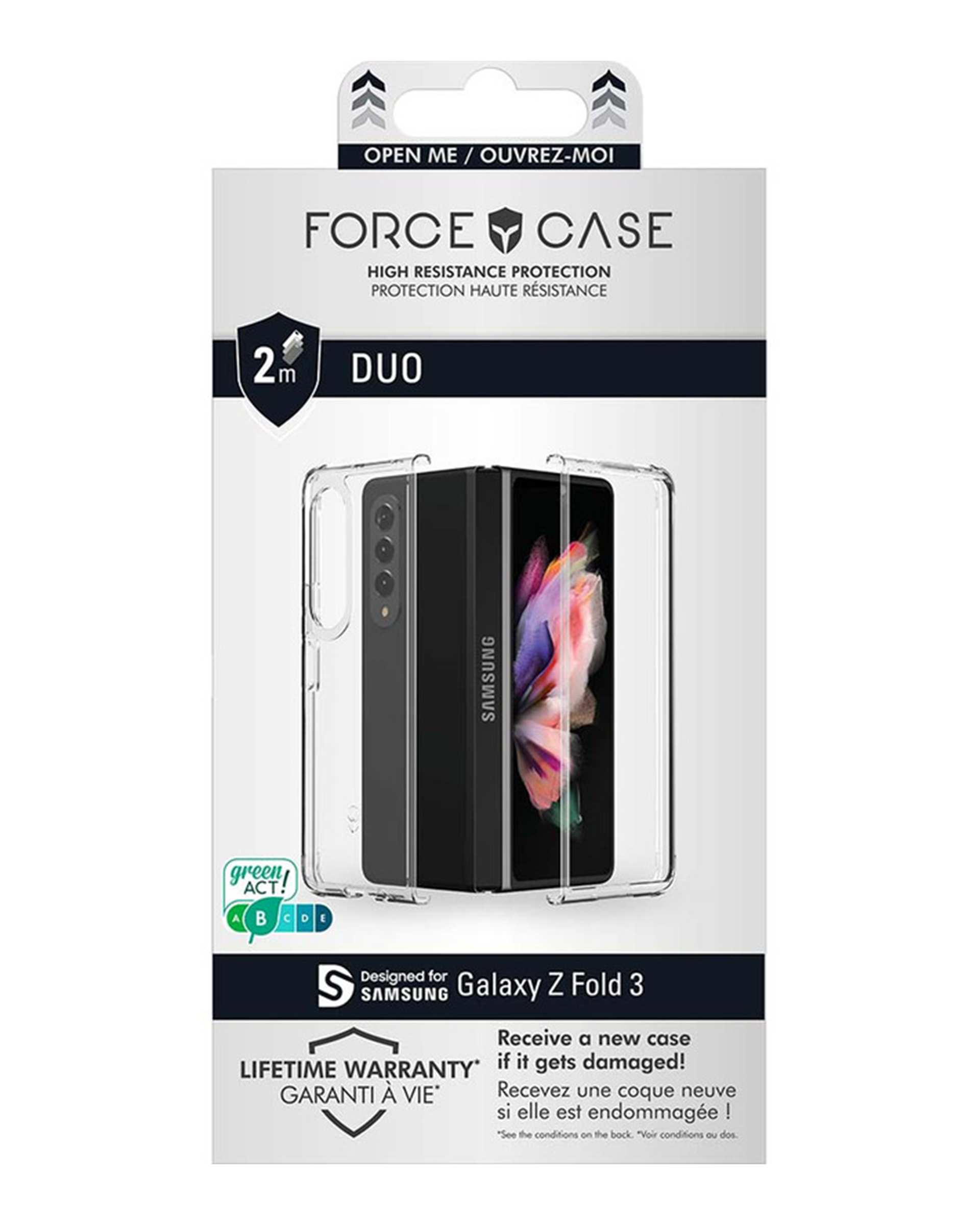 کاور فورس Force مدل FCDUOGZFOLD3T Duo مناسب برای گوشی موبایل سامسونگ GZ Fold 3