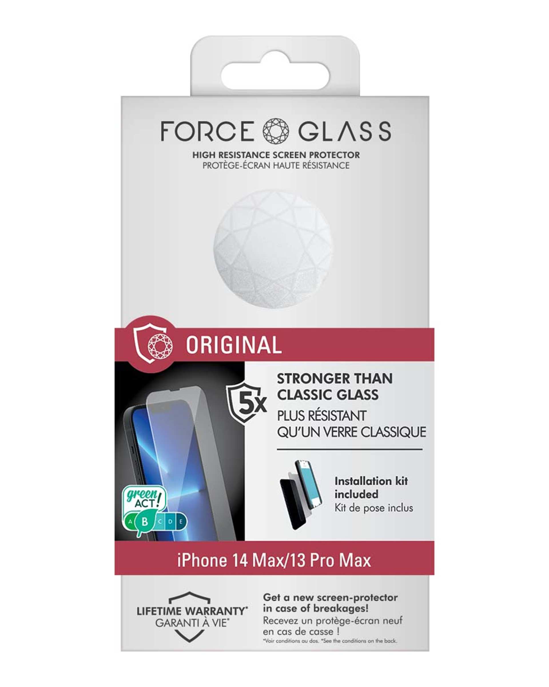 محافظ صفحه نمایش فورس Force مدل FGOGIP1367ORIG Flat Original مناسب برای گوشی موبایل اپل iPhone 13 Pro Max / 14 Max