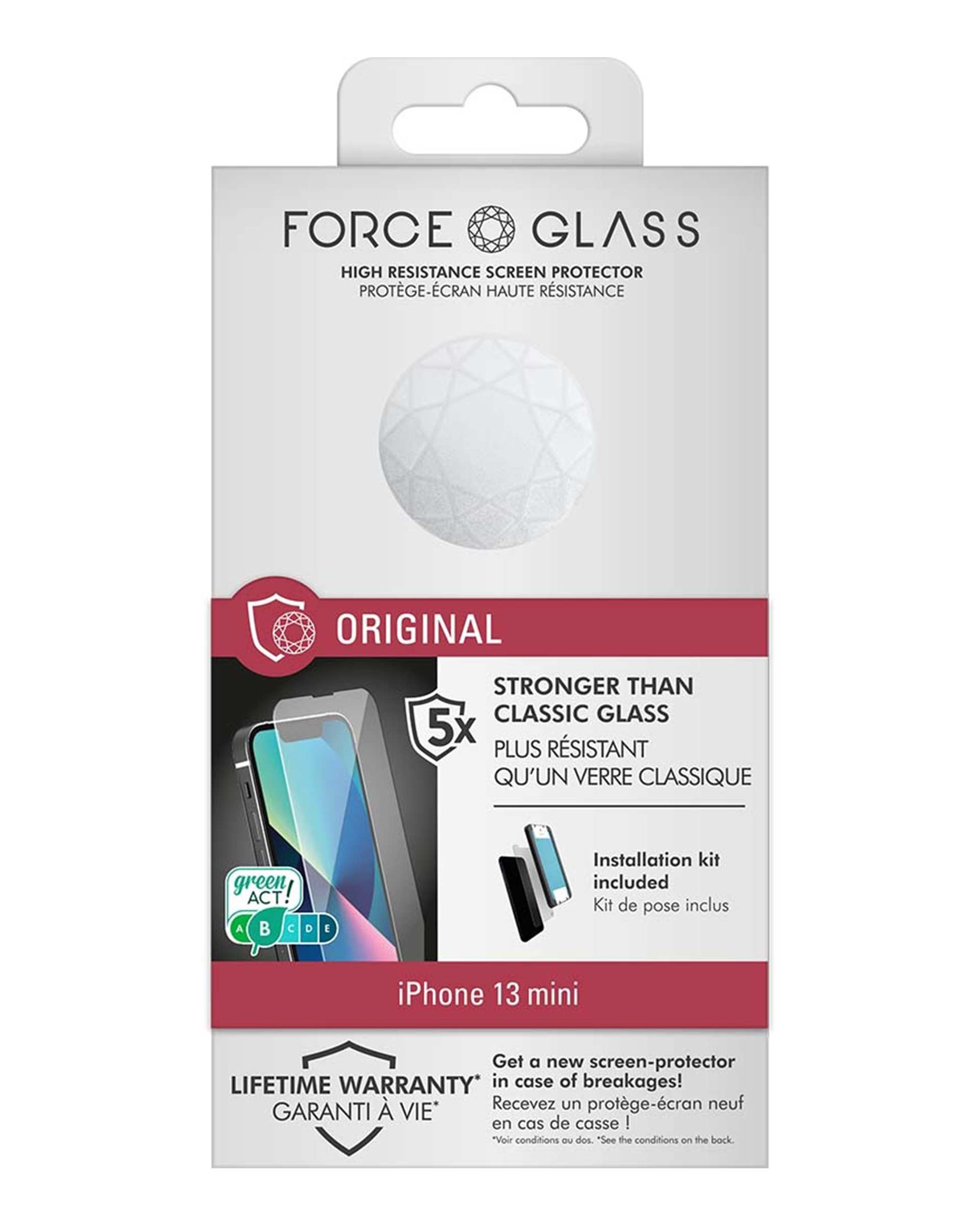 محافظ صفحه نمایش فورس Force مدل FGOGIP1354ORIG Flat Original مناسب برای گوشی موبایل اپل iPhone 13 Mini