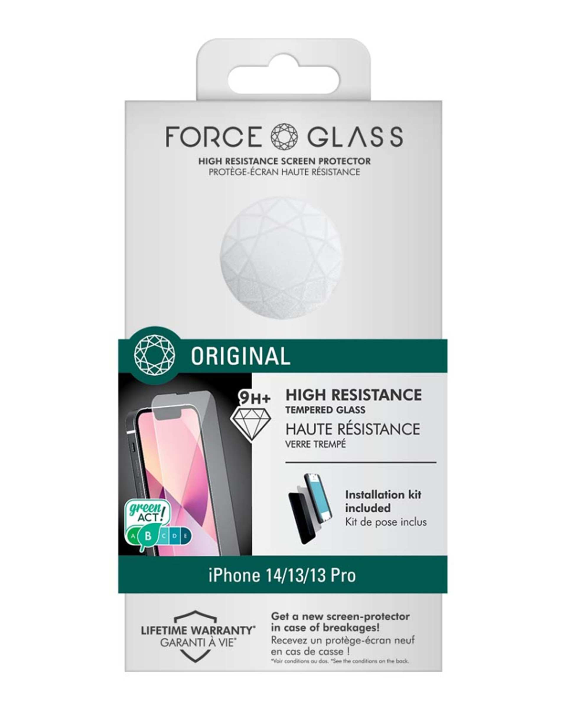 محافظ صفحه نمایش فورس Force مدل FGMGIP1361ORIG Flat Original مناسب برای گوشی موبایل اپل iPhone 13 / 13 Pro / 14