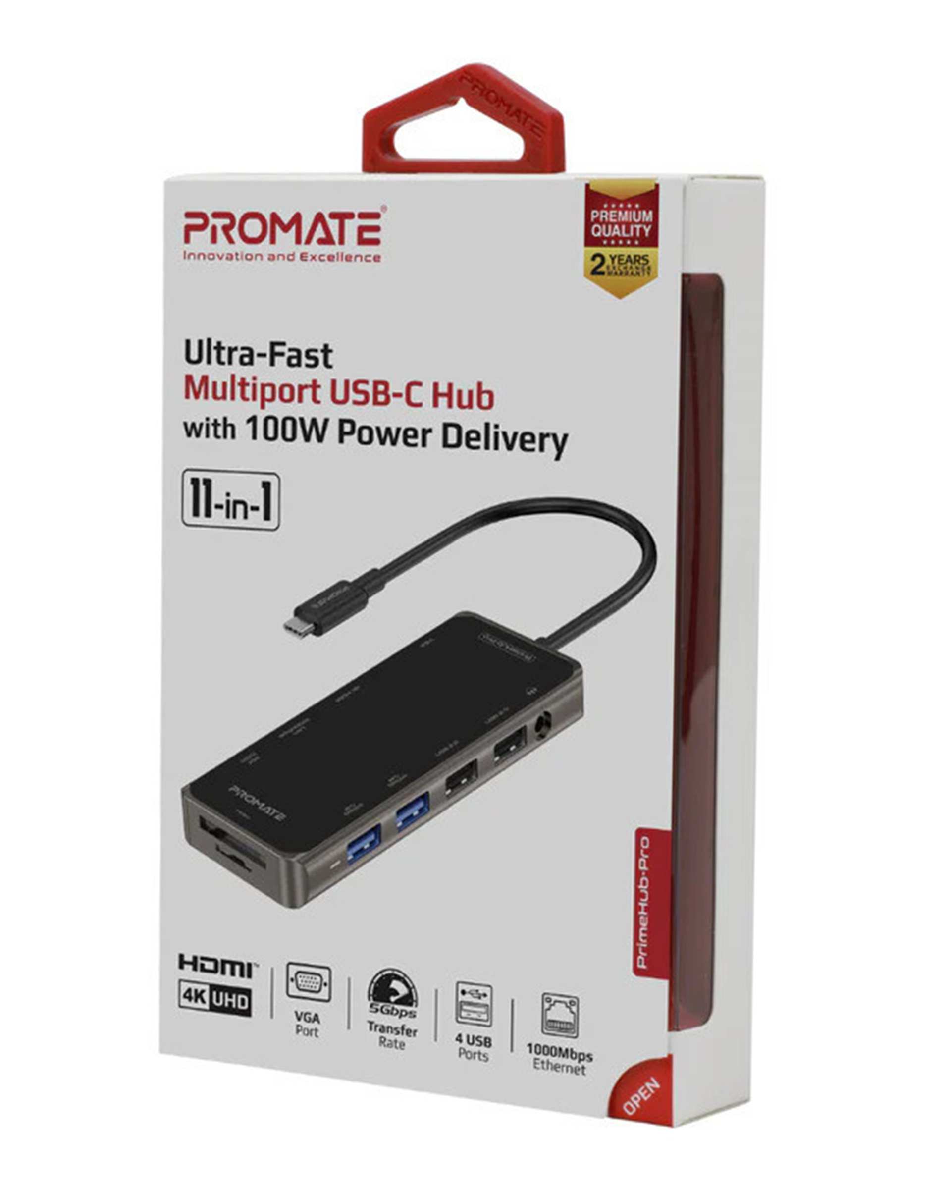 هاب 11 پورت USB-C پرومیت Promate مدل PRIMEHUB-PRO