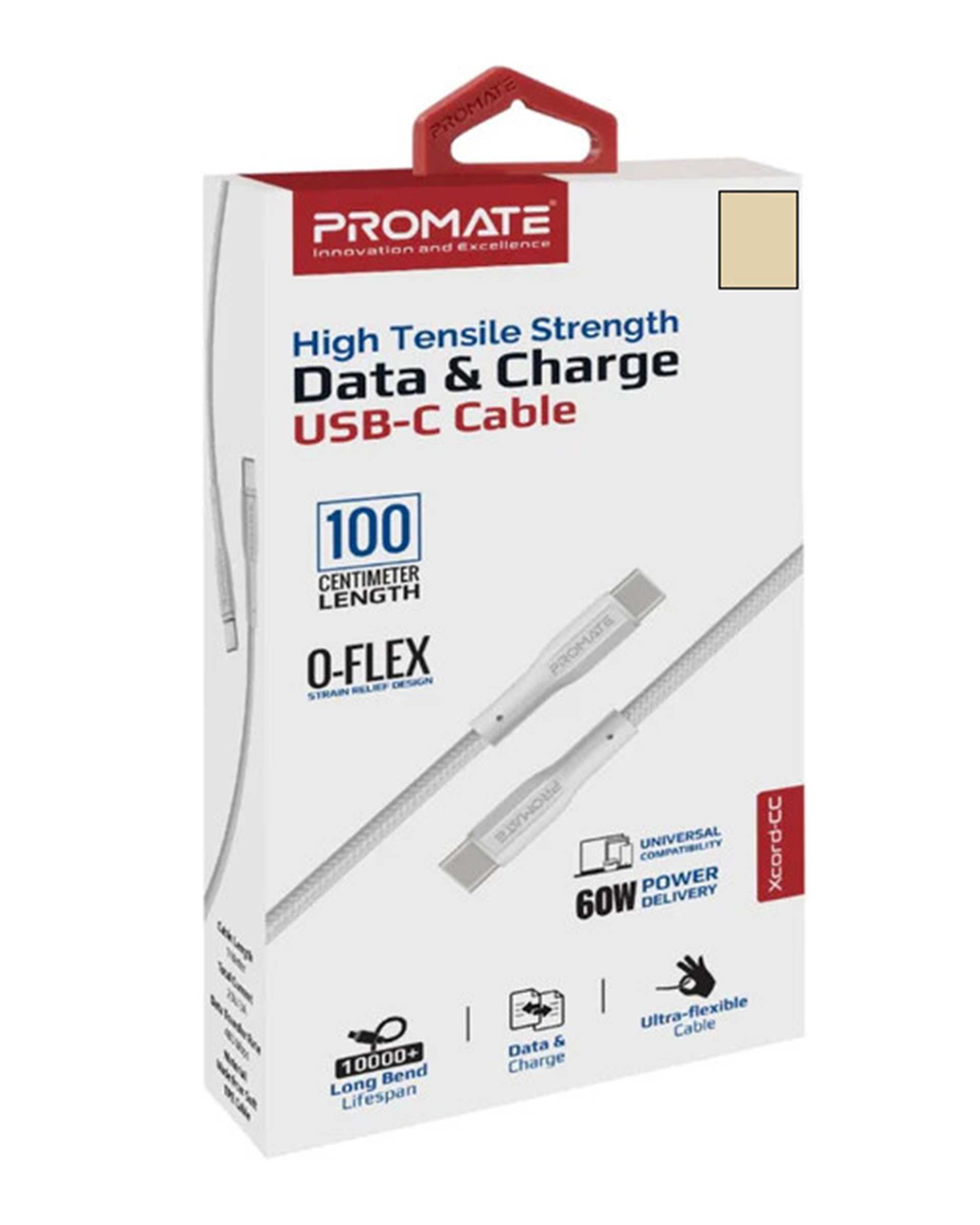 کابل USB-C سفید پرومیت Promate مدل XCORD-CC به طول 1 متر