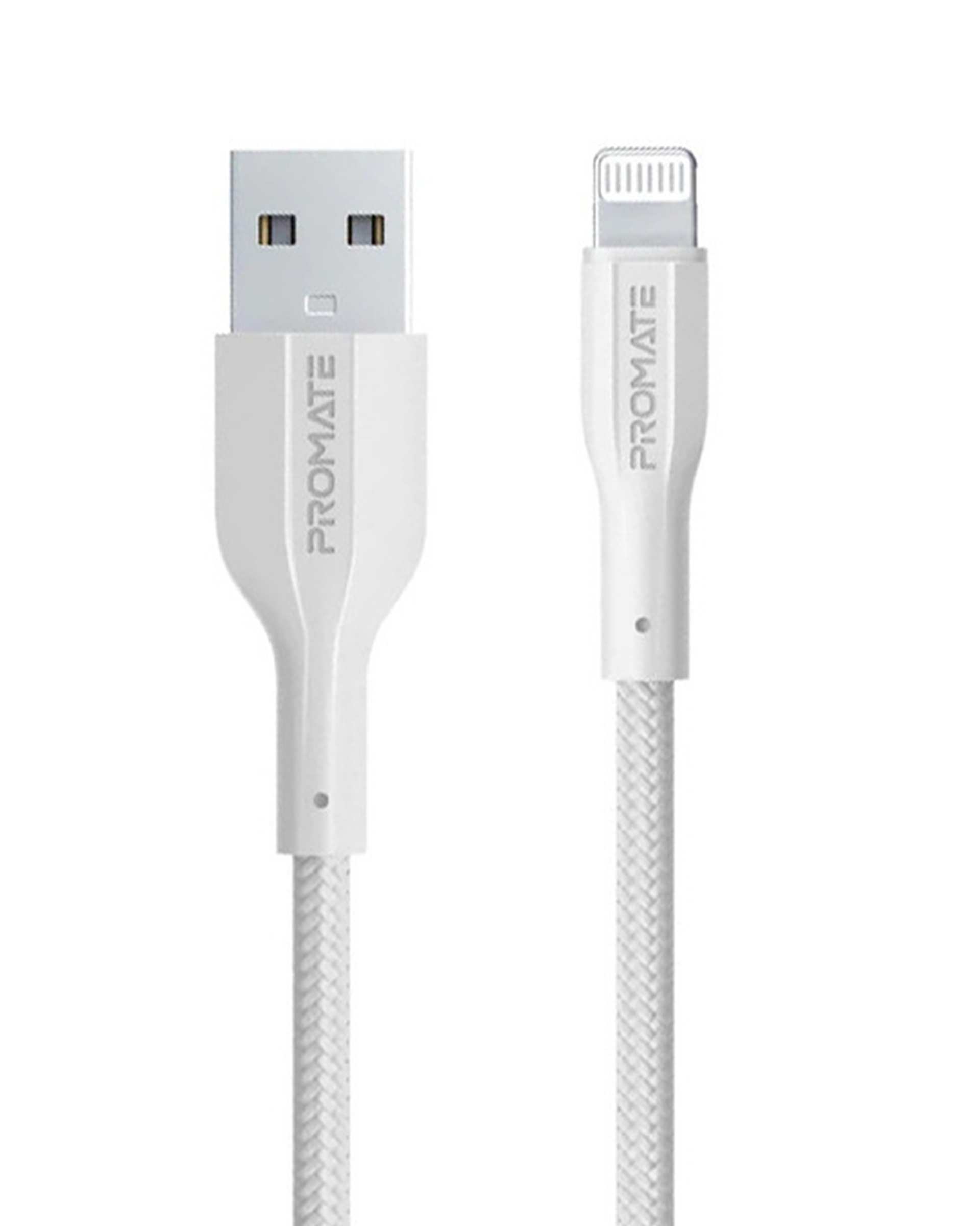 کابل تبدیل USB-A به لایتنینگ سفید پرومیت Promate مدل XCORD-AI به طول 1 متر