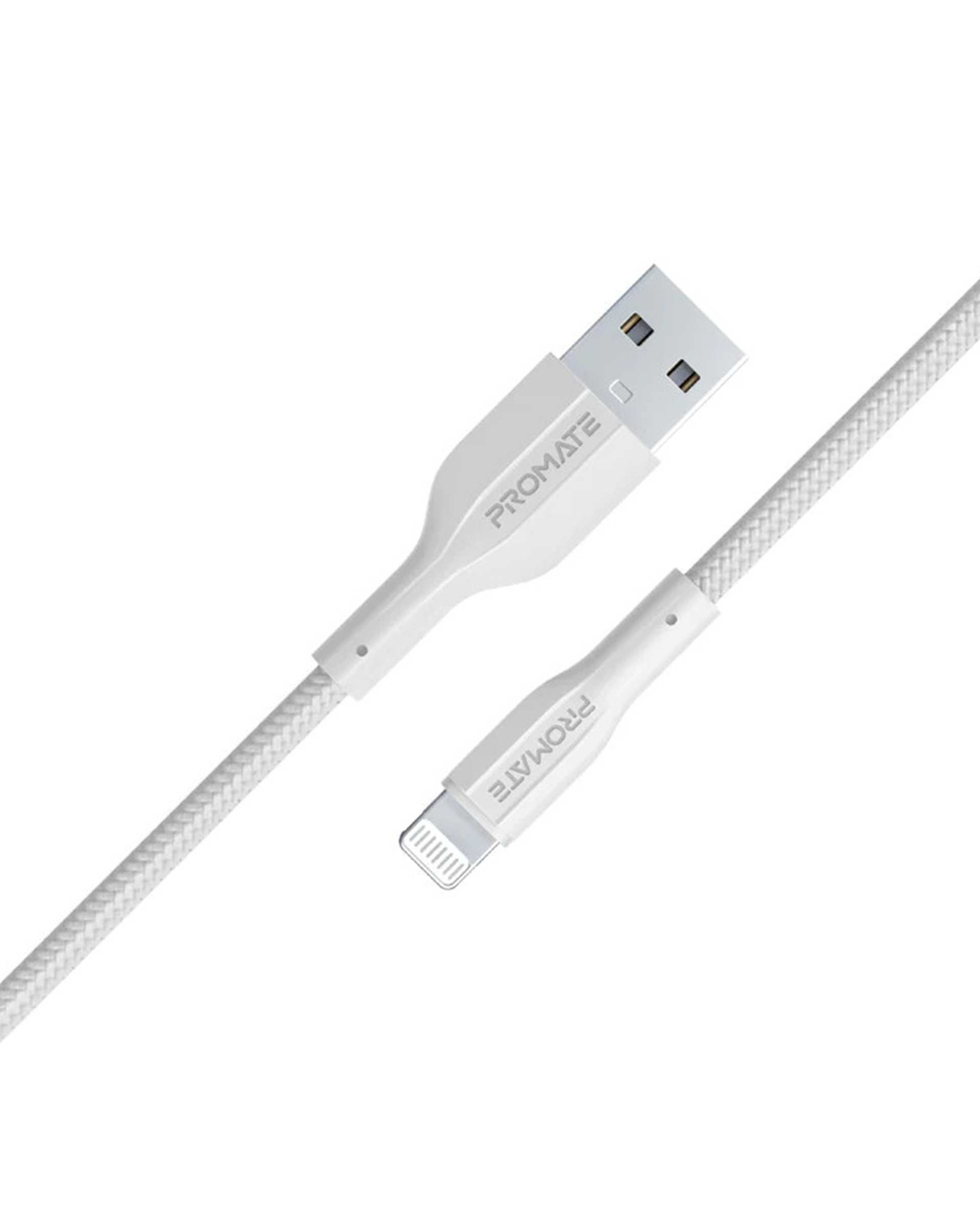 کابل تبدیل USB-A به لایتنینگ سفید پرومیت Promate مدل XCORD-AI به طول 1 متر