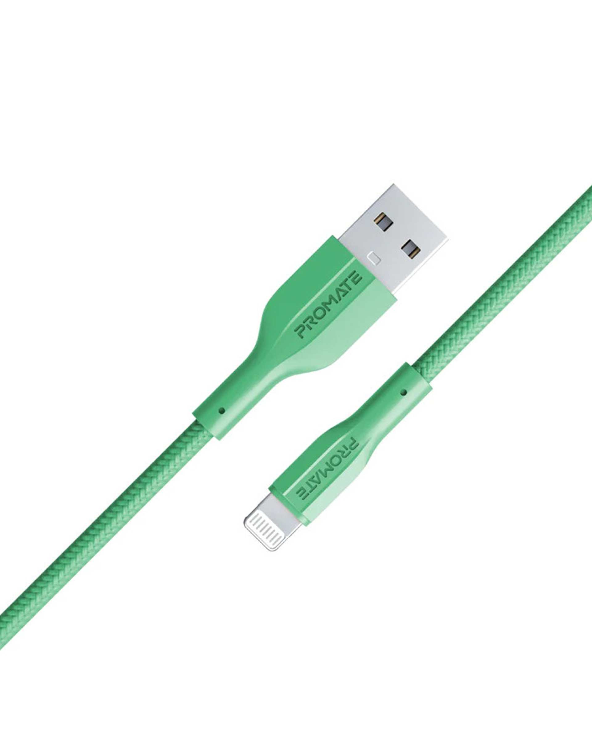 کابل تبدیل USB-A به لایتنینگ سبز پرومیت Promate مدل XCORD-AI به طول 1 متر