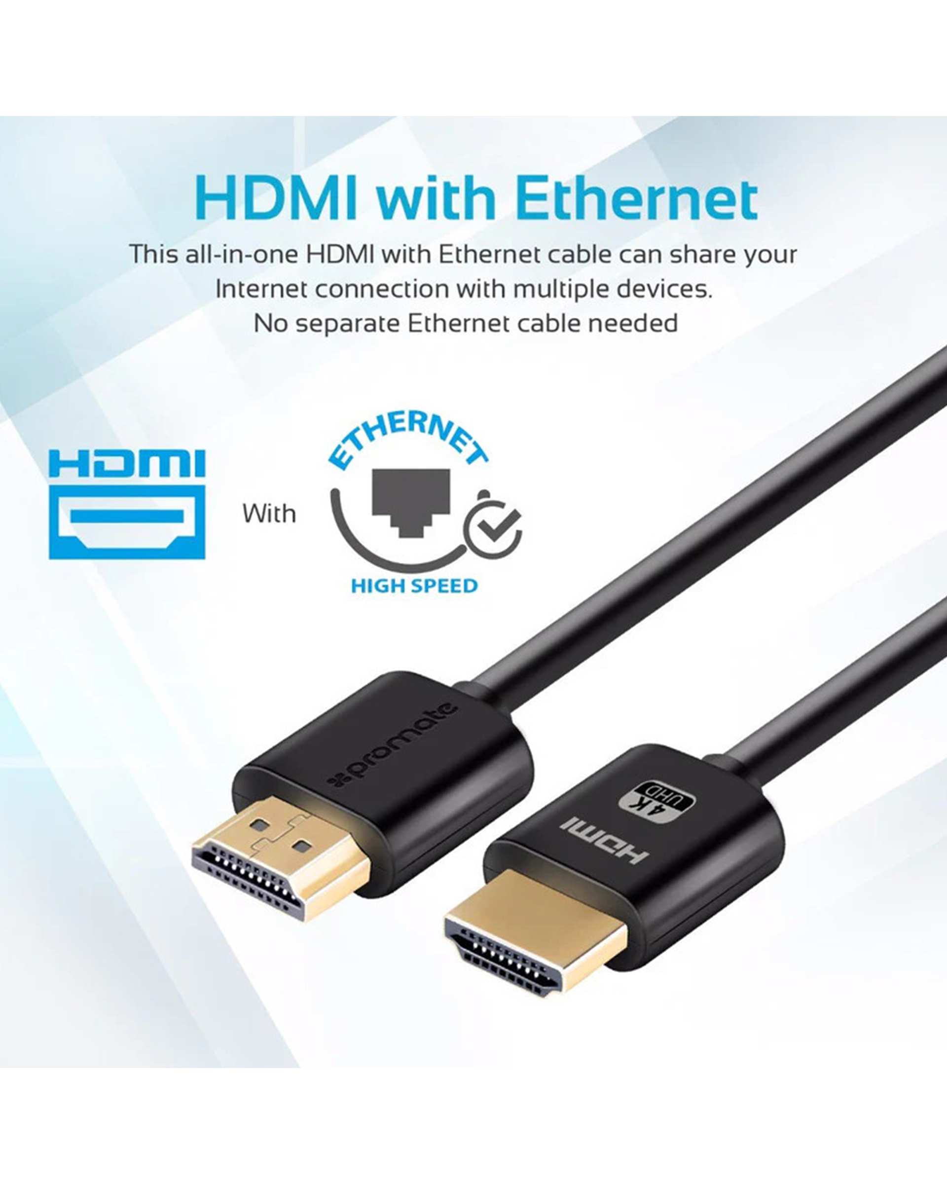 کابل HDMI مشکی پرومیت Promate مدل PROLINK4K2-300 طول 3 متر