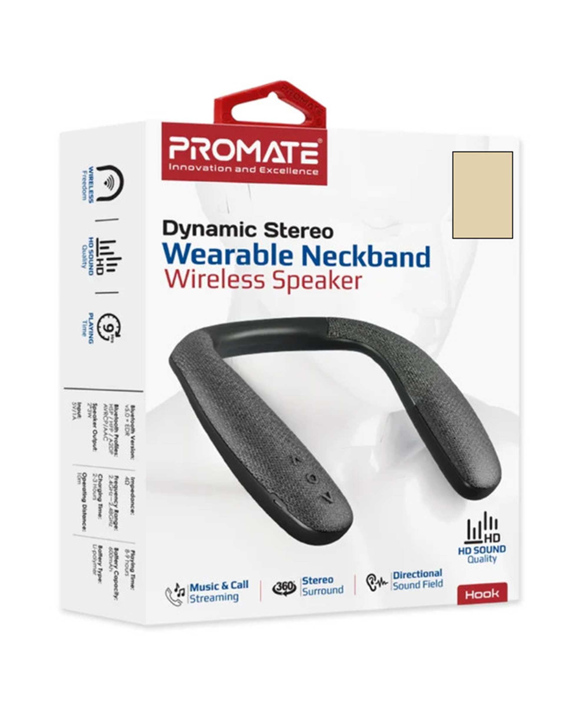 اسپیکر بلوتوثی قابل حمل مشکی پرومیت Promate مدل HOOK