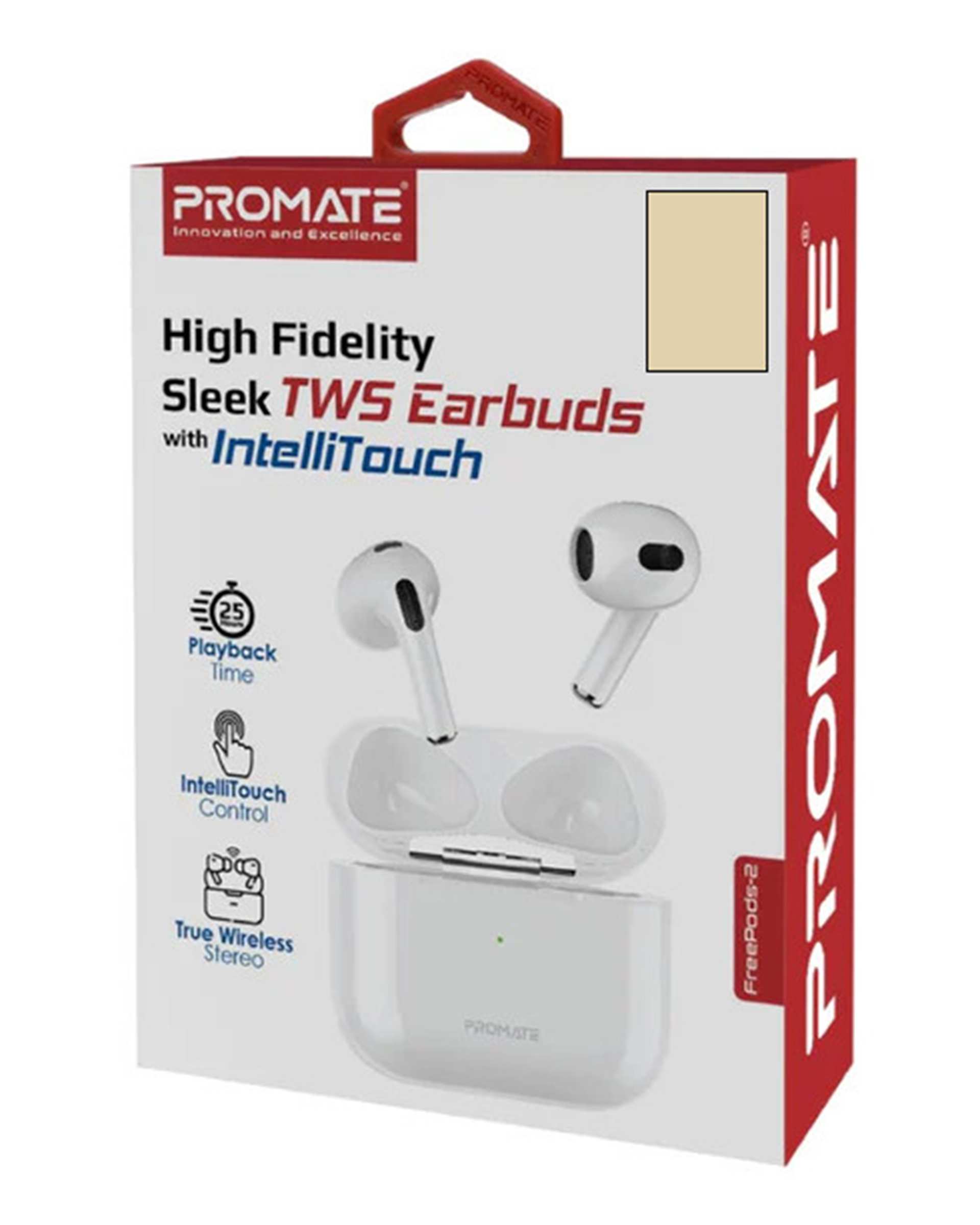 هندزفری بی سیم سفید پرومیت Promate مدل FREEPODS-2