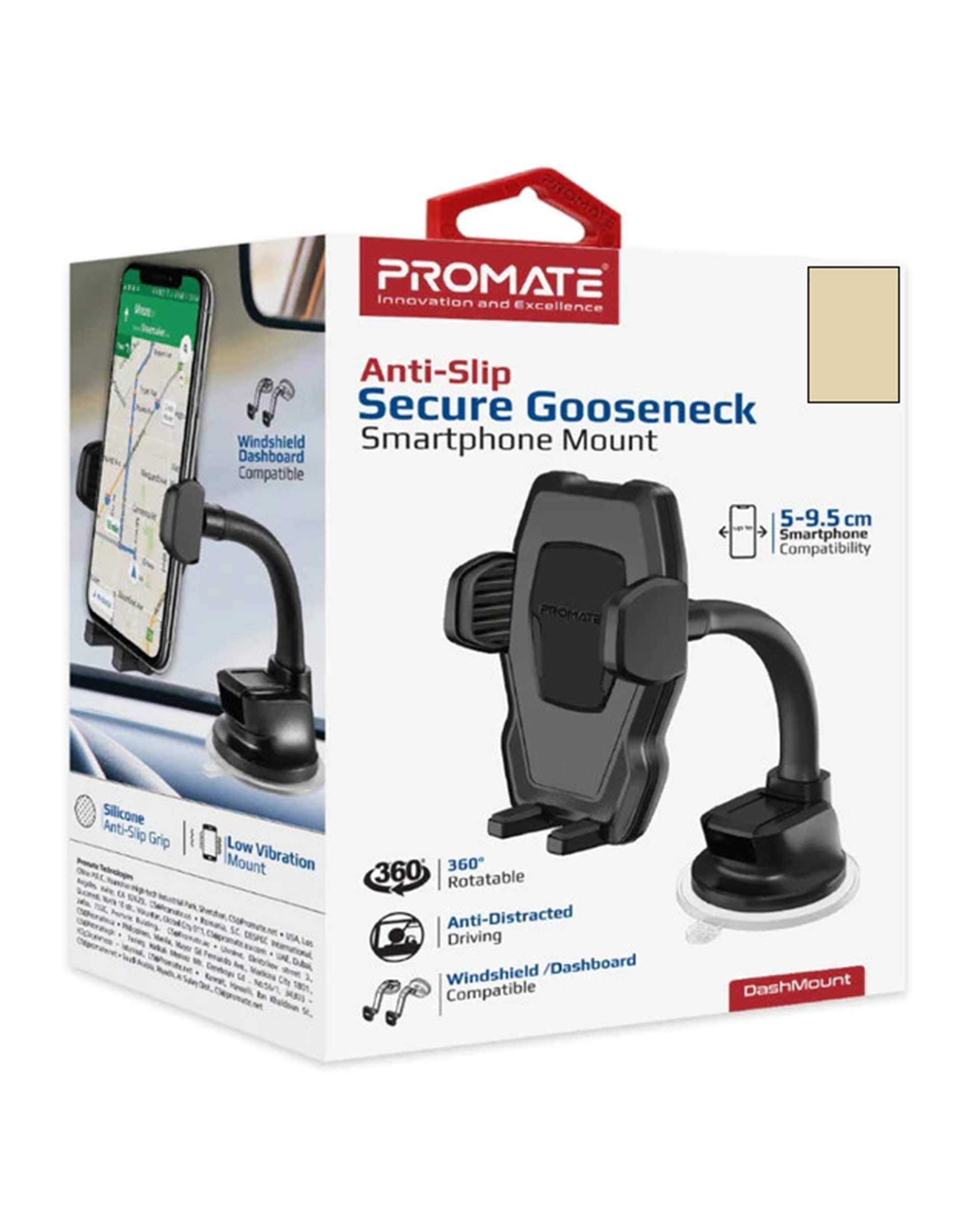 پایه نگهدارنده گوشی موبایل مشکی پرومیت Promate مدل DASHMOUNT