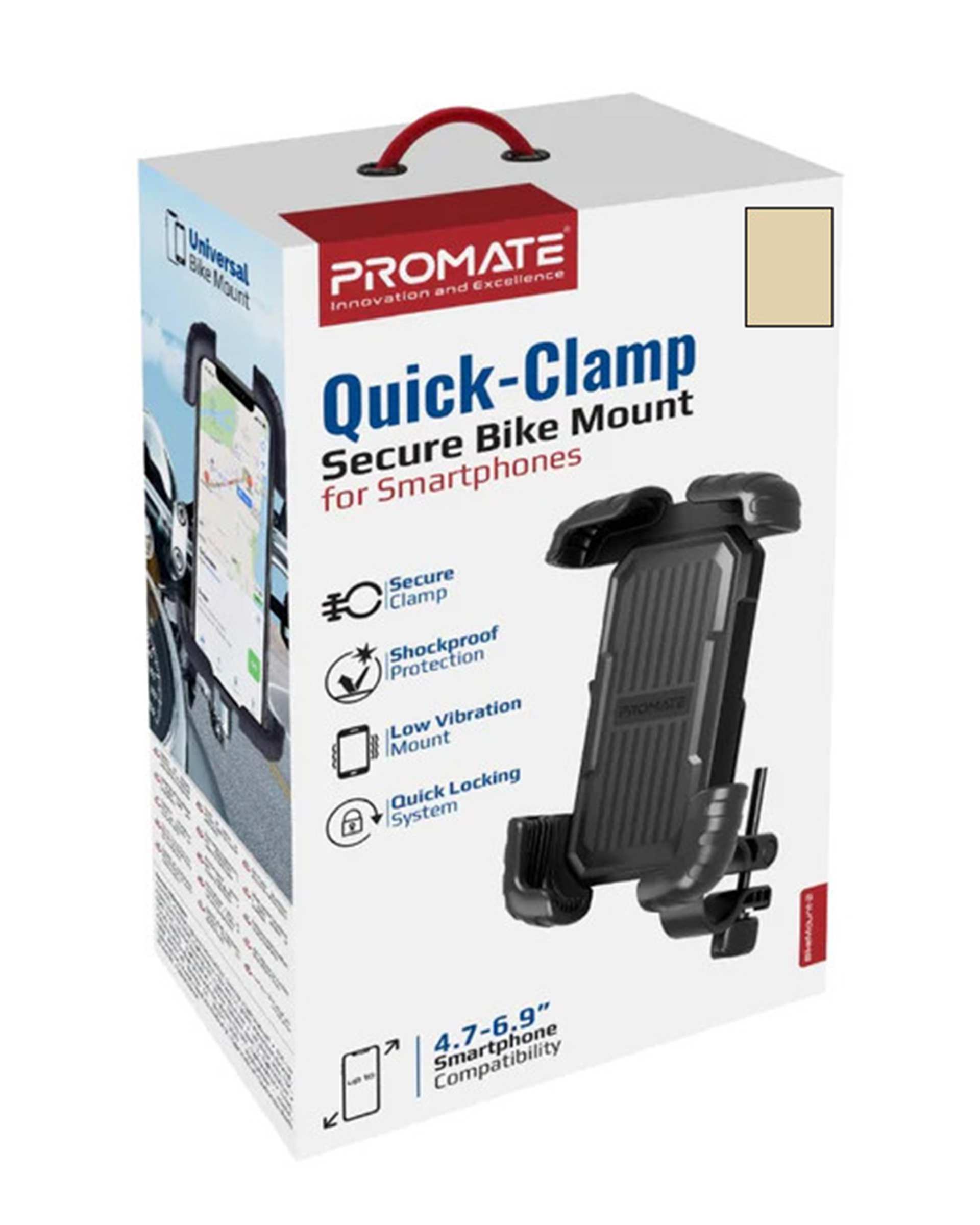 پایه نگهدارنده گوشی موبایل مشکی پرومیت Promate مدل BIKEMOUNT-2 مناسب دوچرخه