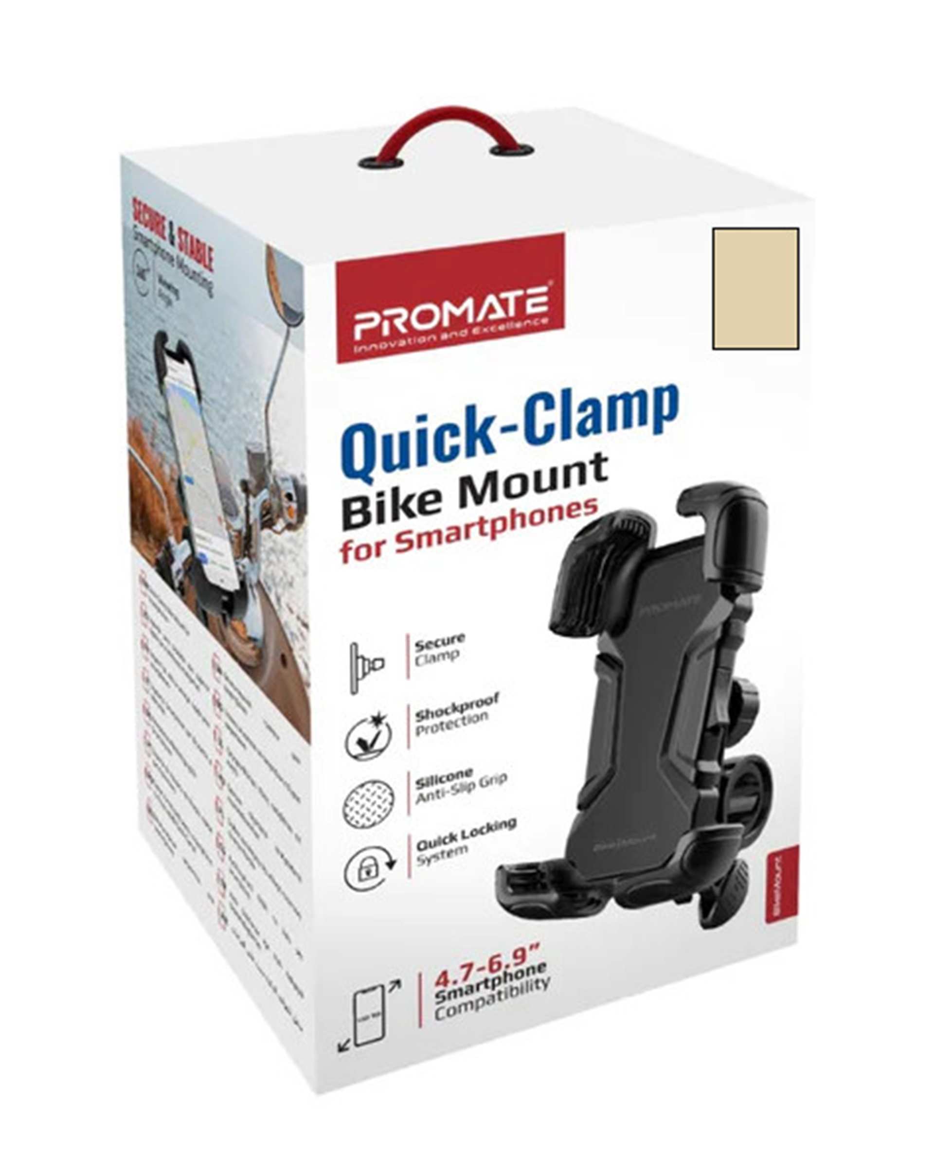 پایه نگهدارنده گوشی موبایل مشکی پرومیت Promate مدل BIKEMOUNT مناسب دوچرخه