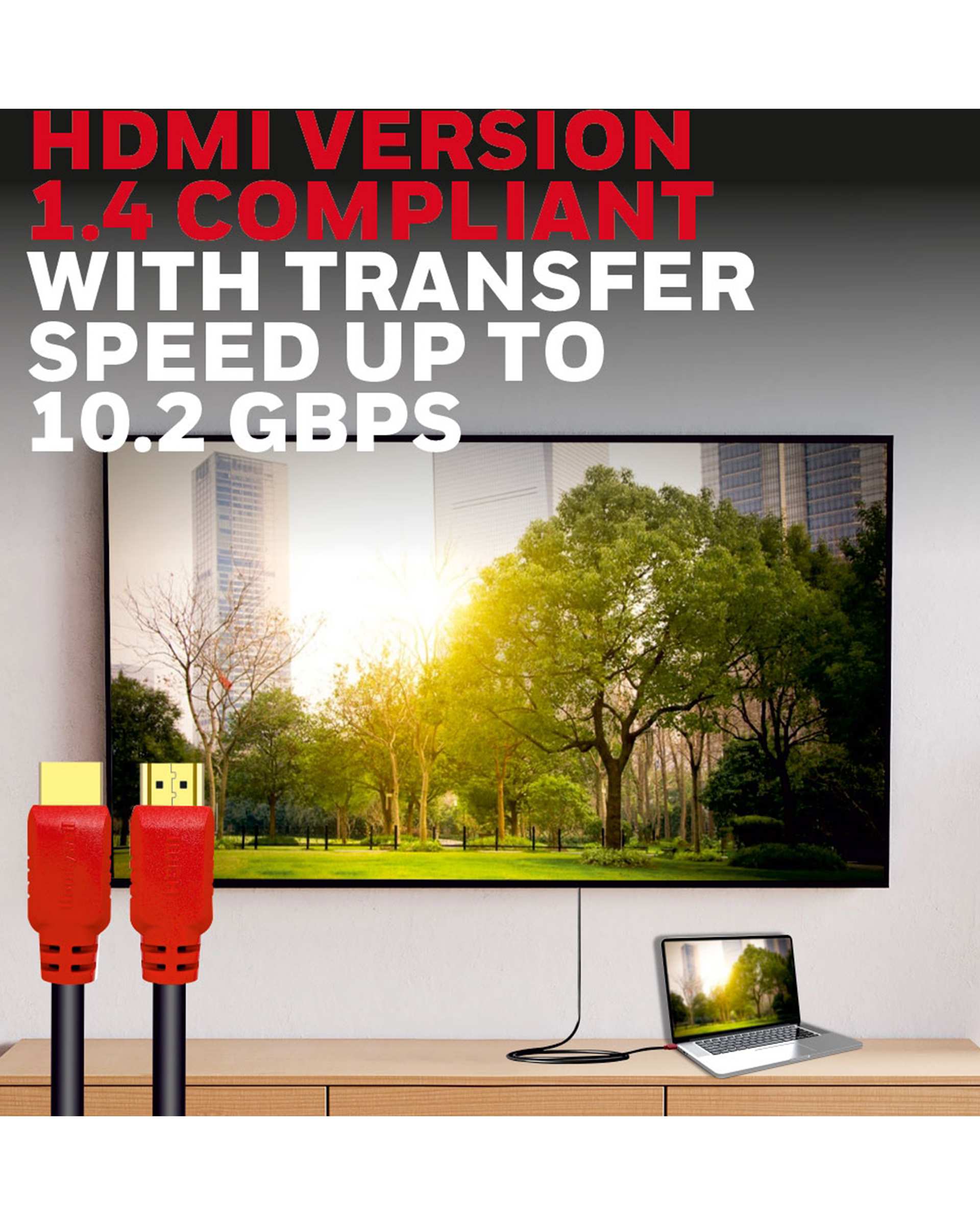 کابل HDMI مشکی قرمز هانیول Honeywell طول 2 متر