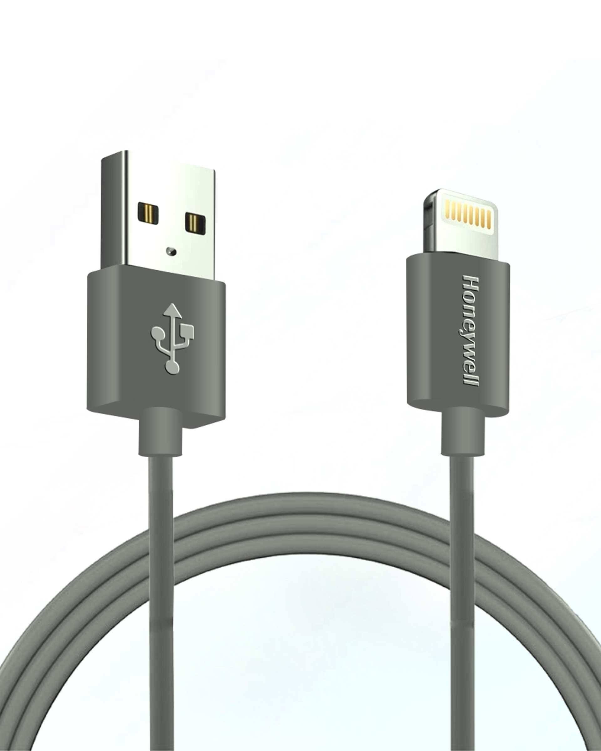 کابل تبدیل USB به لایتنینگ طوسی هانیول Honeywell طول 1.2 متر