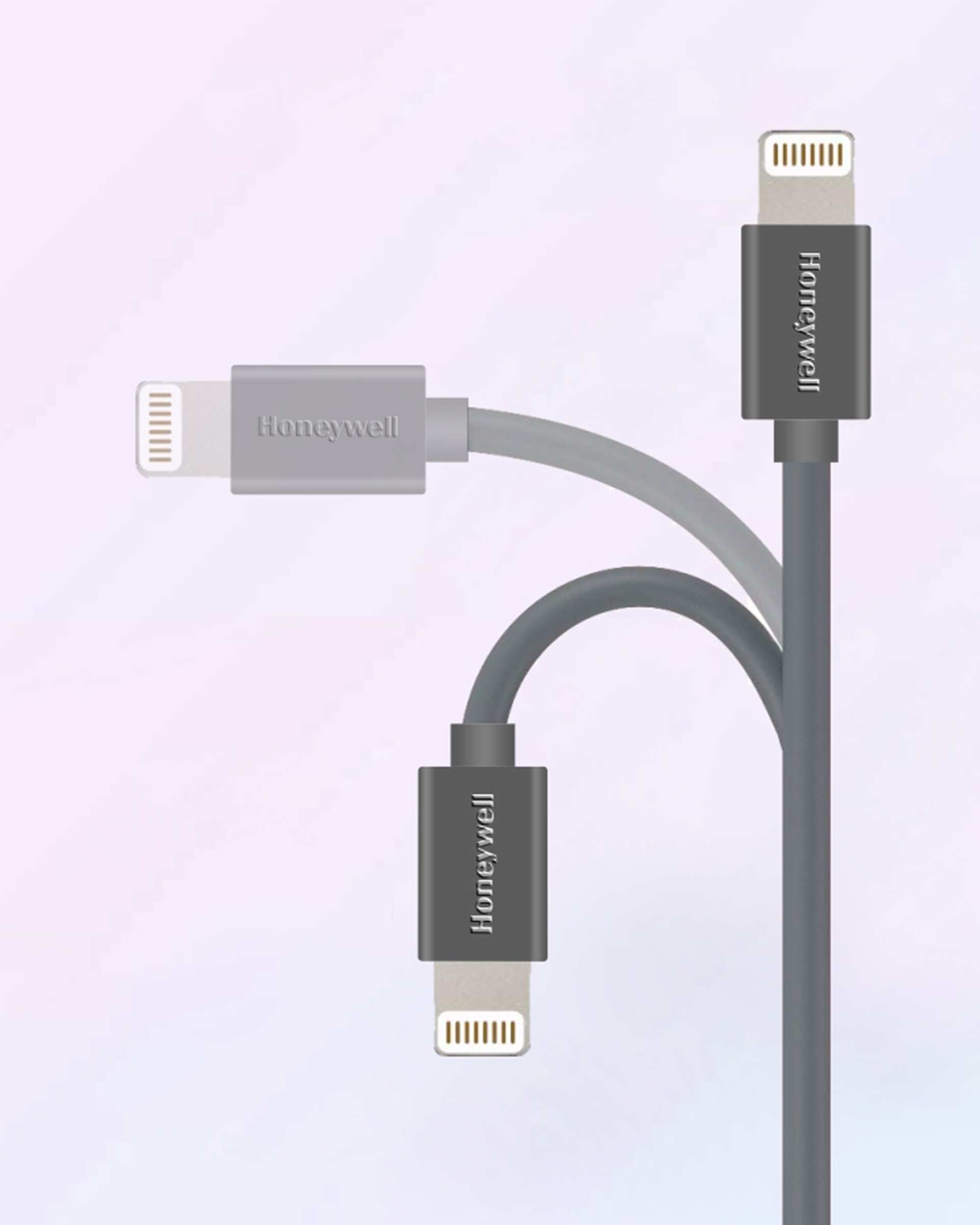 کابل تبدیل USB به لایتنینگ طوسی هانیول Honeywell طول 1.2 متر