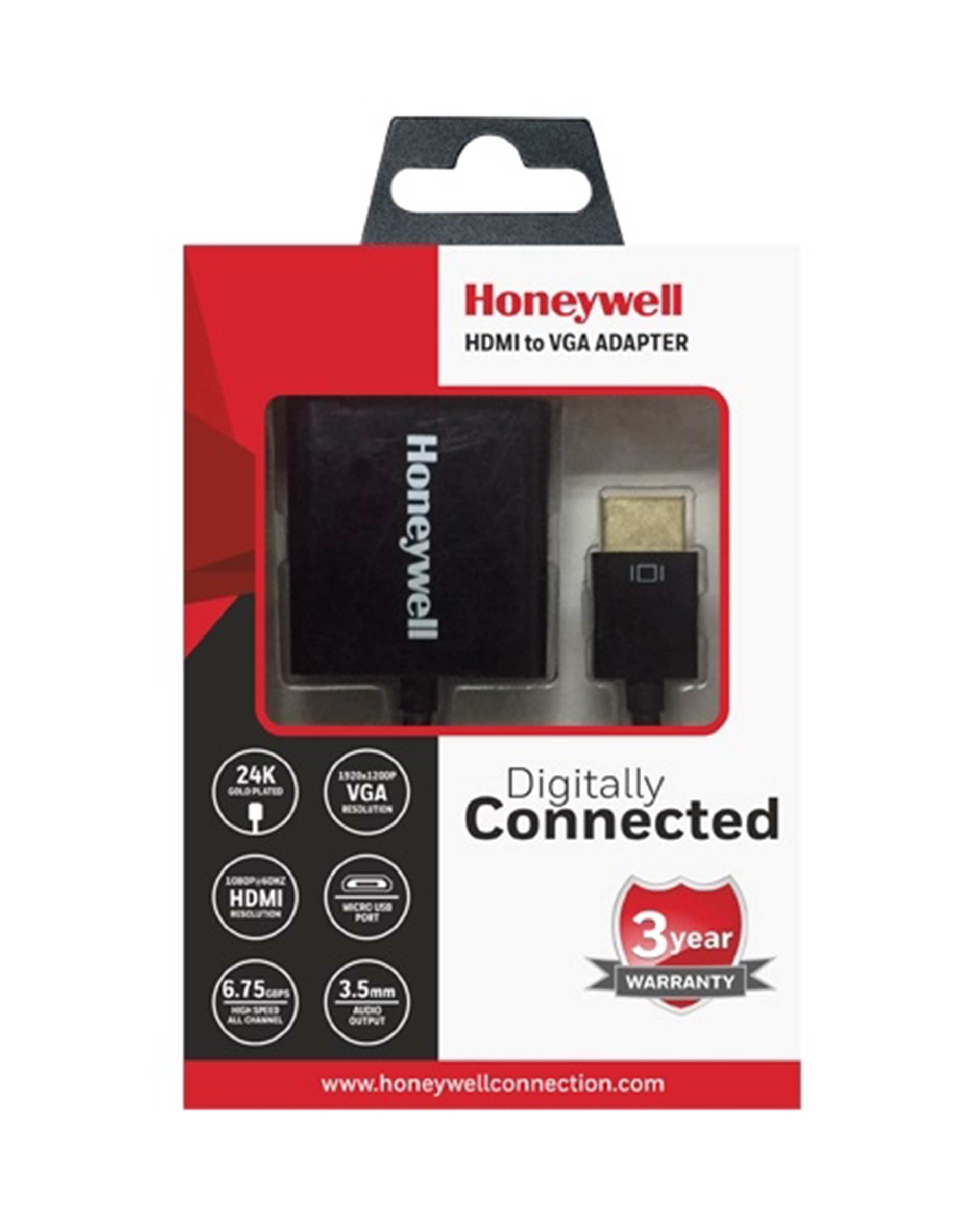 مبدل HDMI به VGA مشکی هانیول Honeywell مدل HC000001