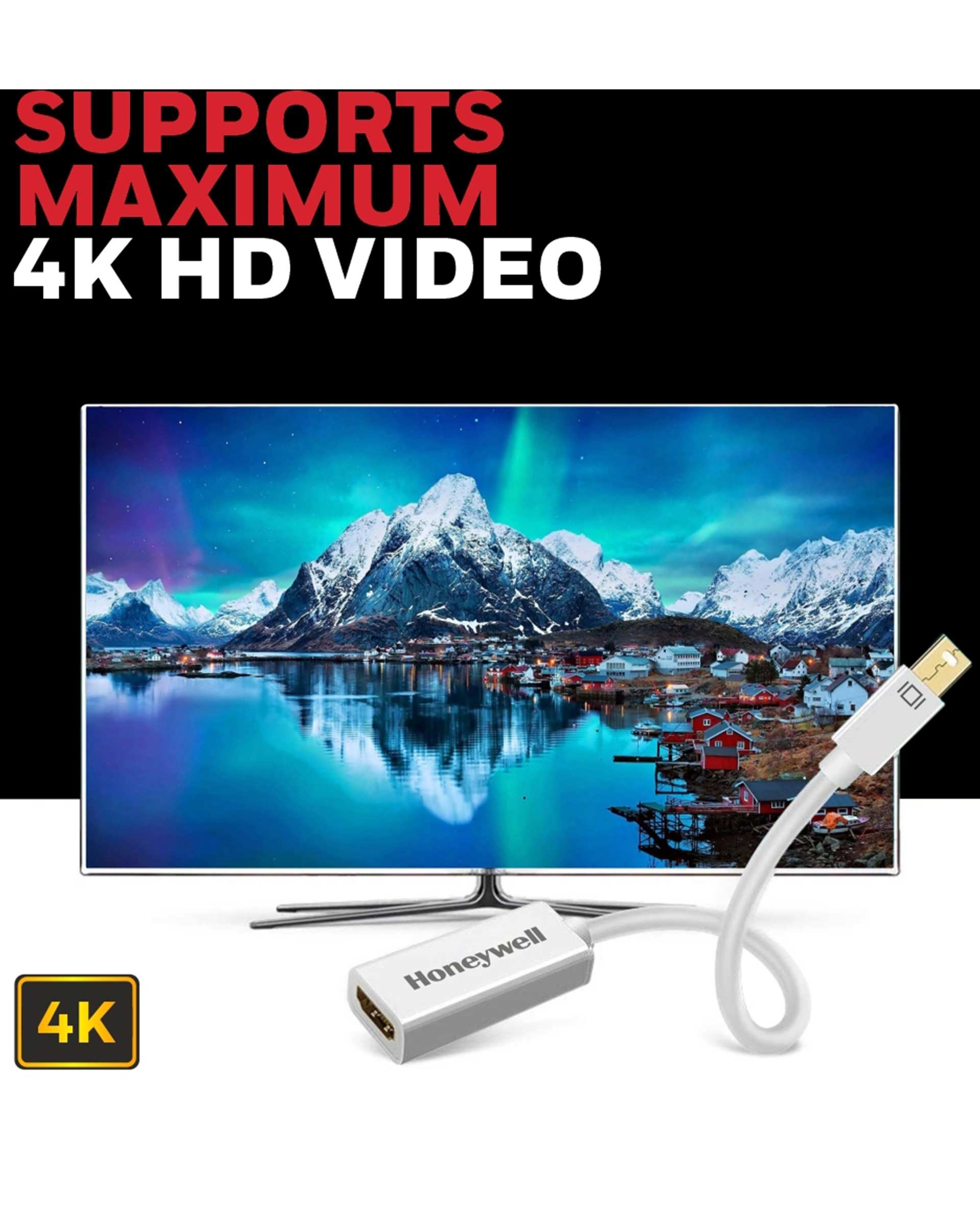 مبدل پورت Mini Display به HDMI سفید هانیول Honeywell مدل HC000002