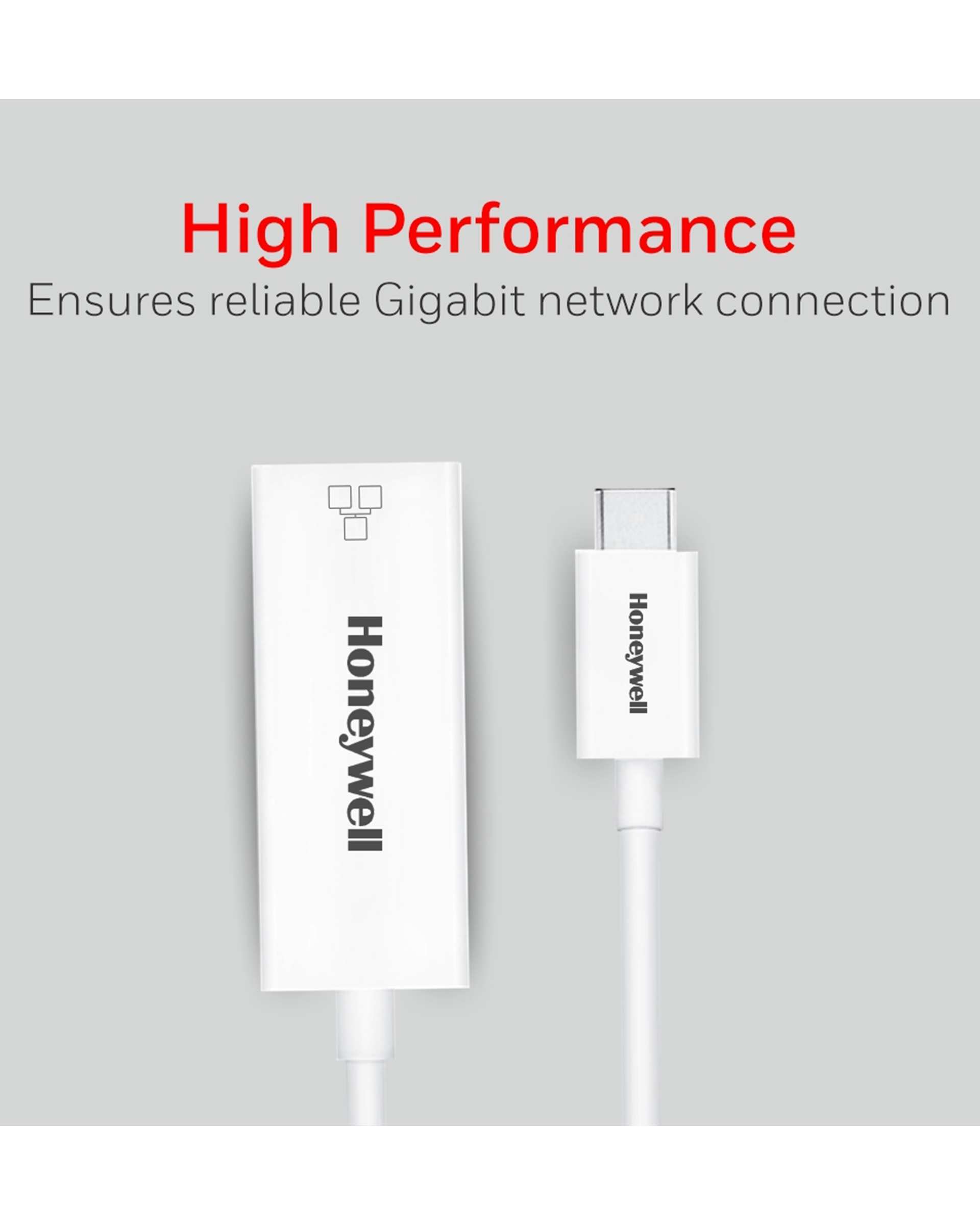 مبدل USB-C به اترنت سفید هانیول Honeywell مدل HC000007