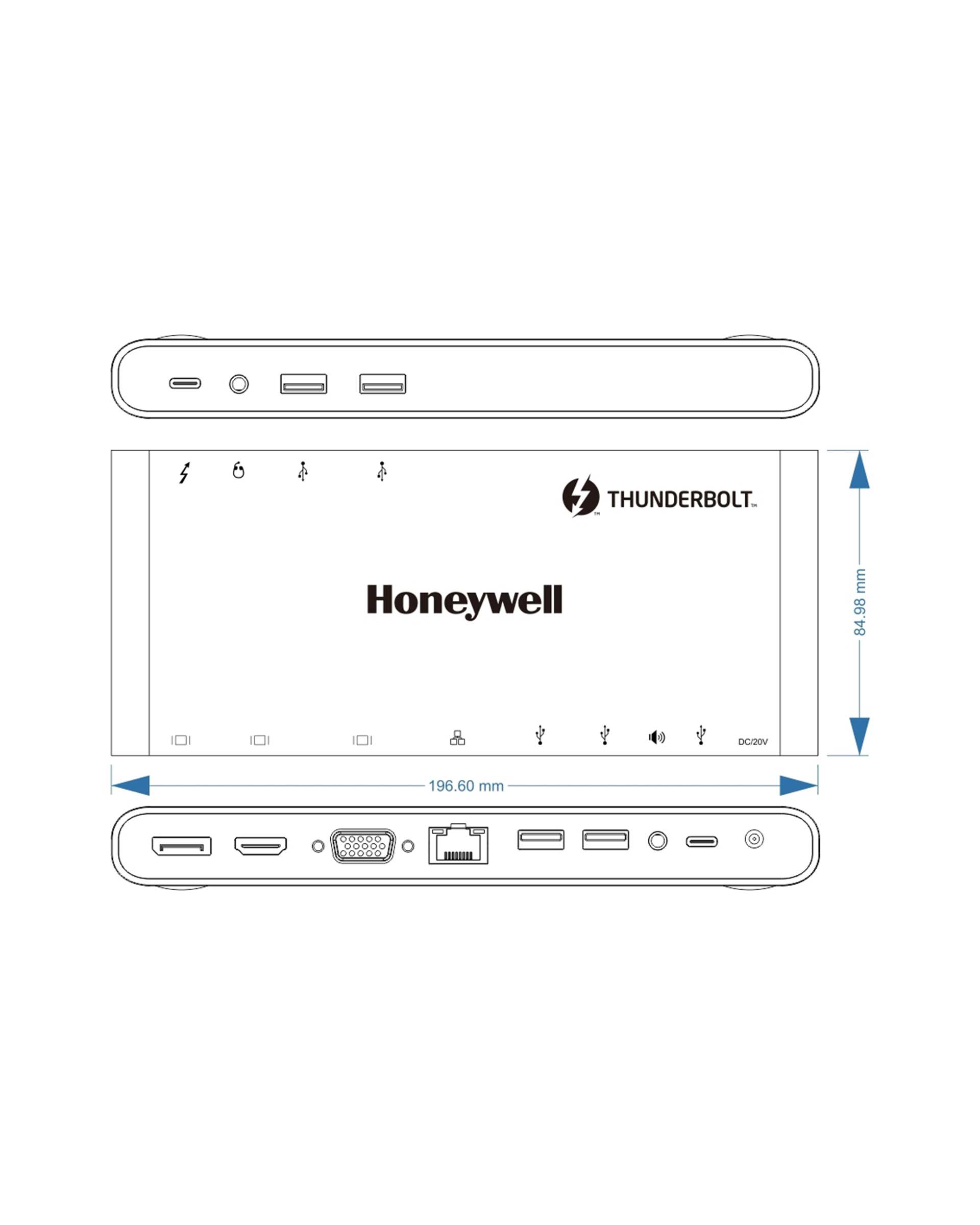 هاب داک استیشن 12 پورت طوسی هانیول Honeywell مدل HC0000012