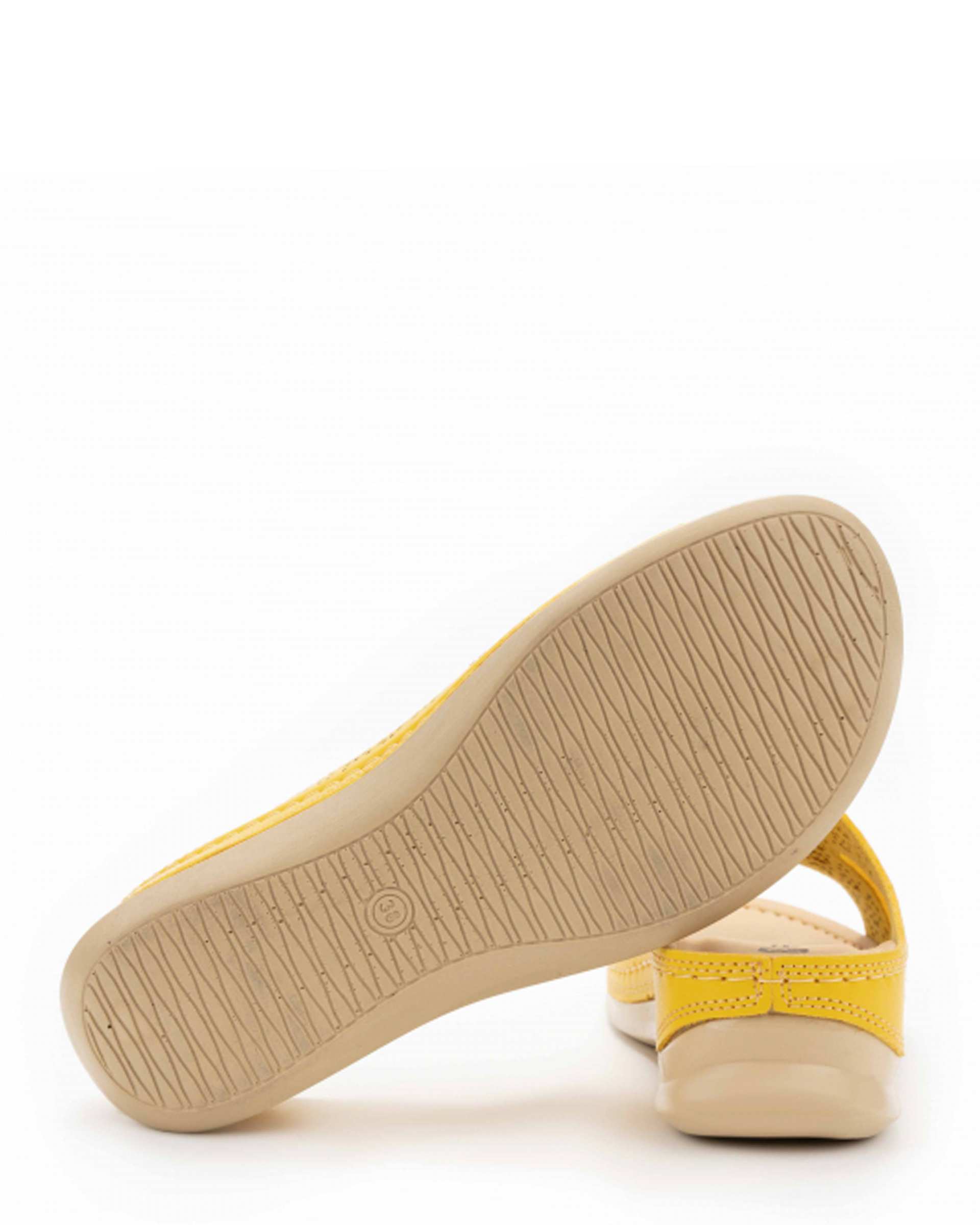 دمپایی زنانه دیبا زرد پاما Pama مدل HZDBA