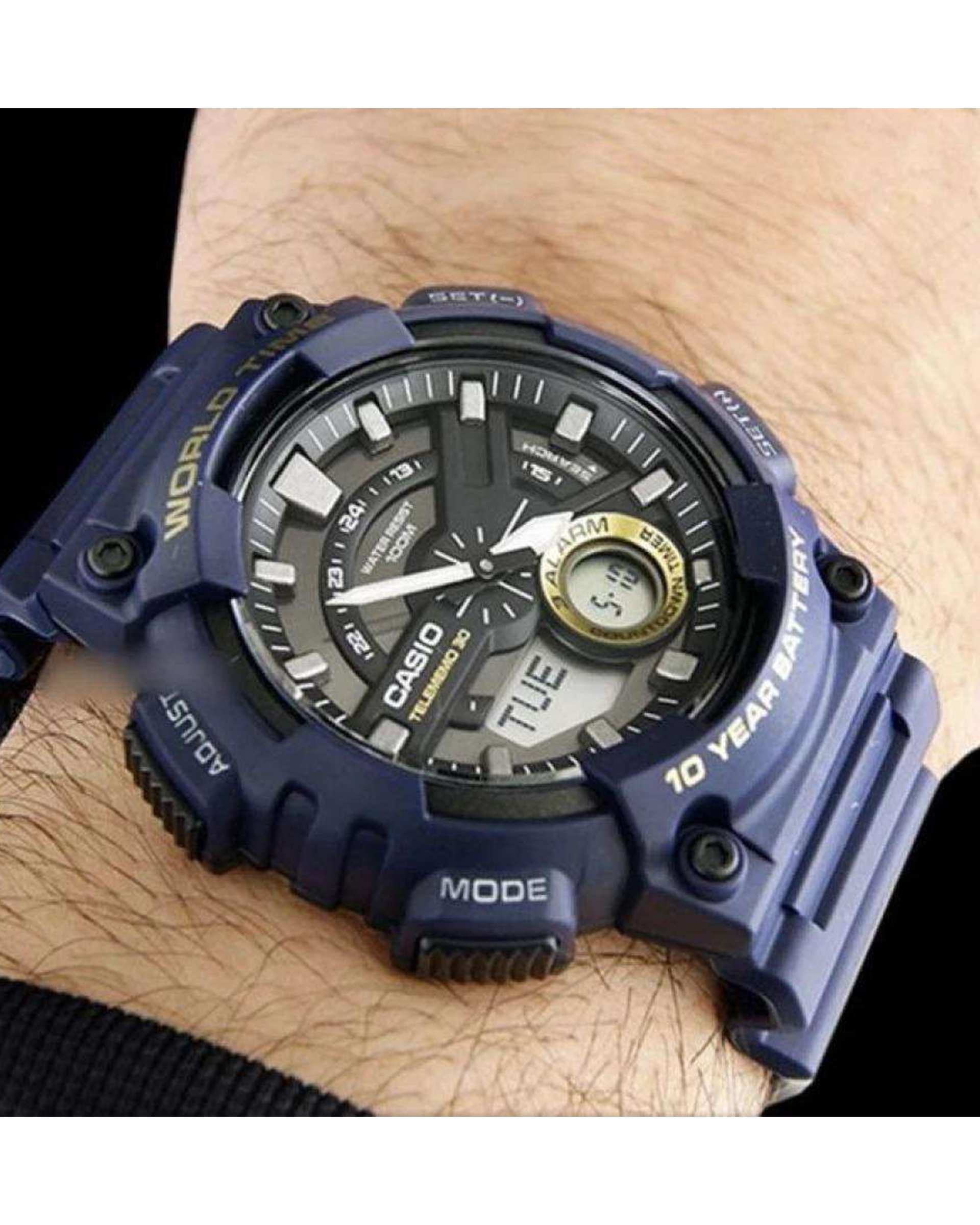 ساعت مچی مردانه عقربه ای و دیجیتال کاسیو Casio مدل AEQ-110W-2A