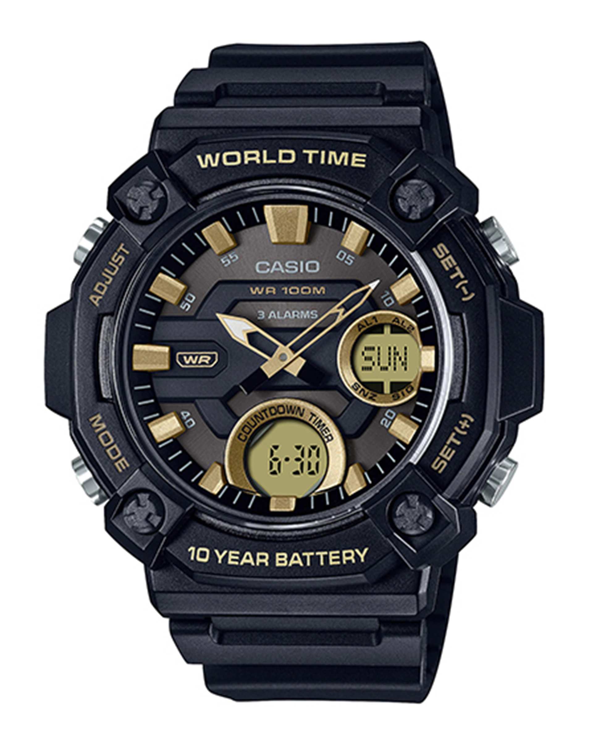 ساعت مچی مردانه عقربه ای و دیجیتال کاسیو Casio مدل AEQ-120W-9AVDF