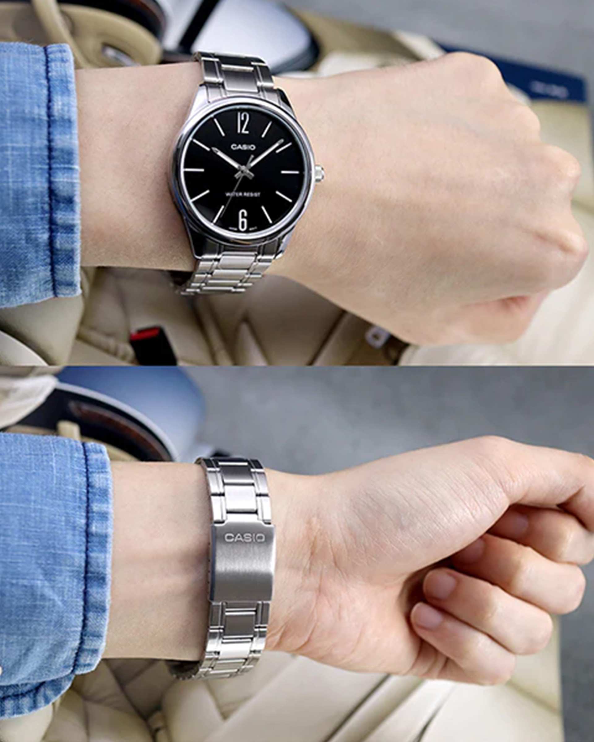 ساعت مچی مردانه عقربه ای کاسیو Casio مدل MTP-V005D-1B