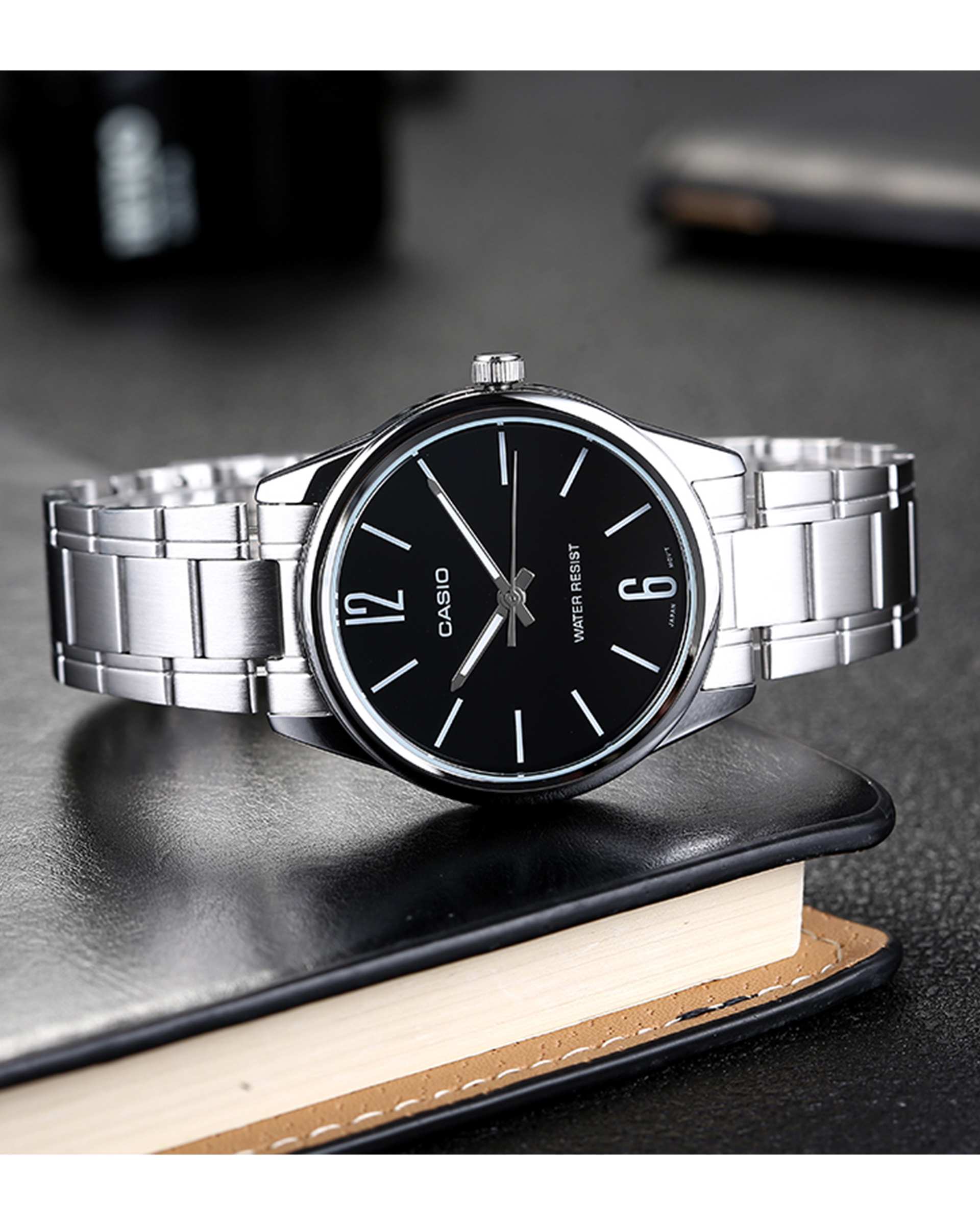 ساعت مچی مردانه عقربه ای کاسیو Casio مدل MTP-V005D-1B